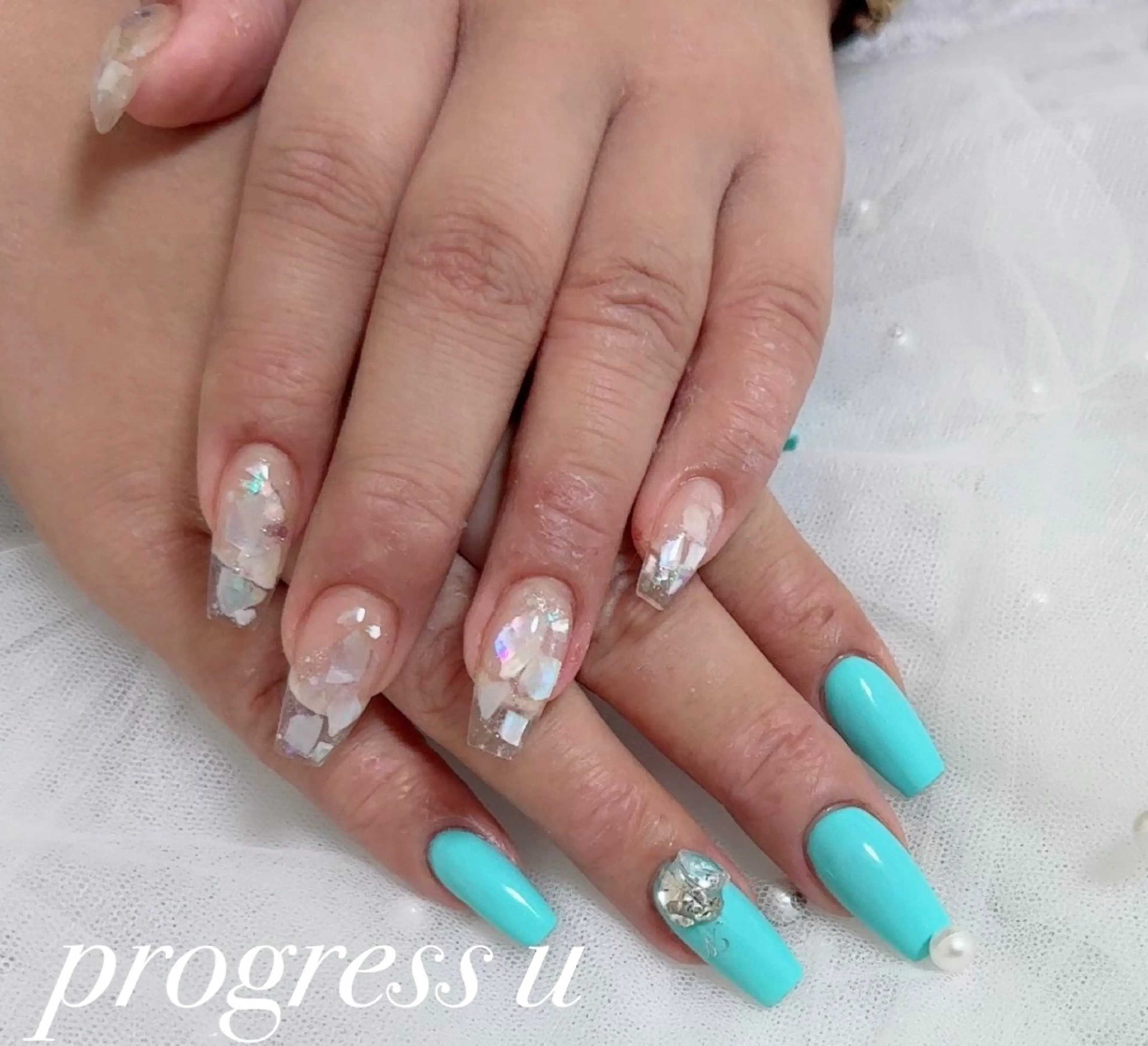 ネイル アートネイル スカルプネイル progress u ayakaのネイルデザイン