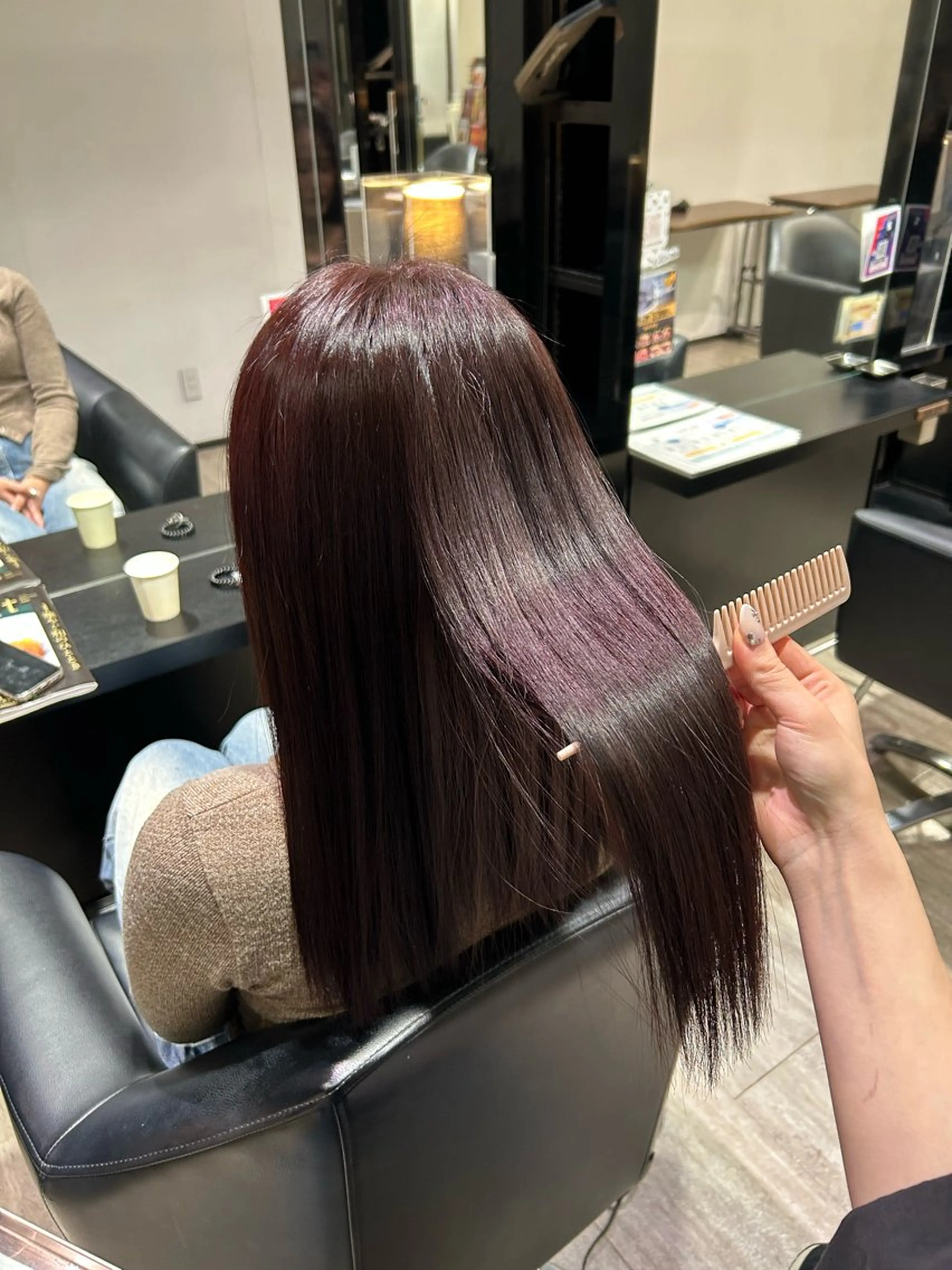 セミロング カット ヘアカラー トリートメント ishizuka toaのヘアスタイル