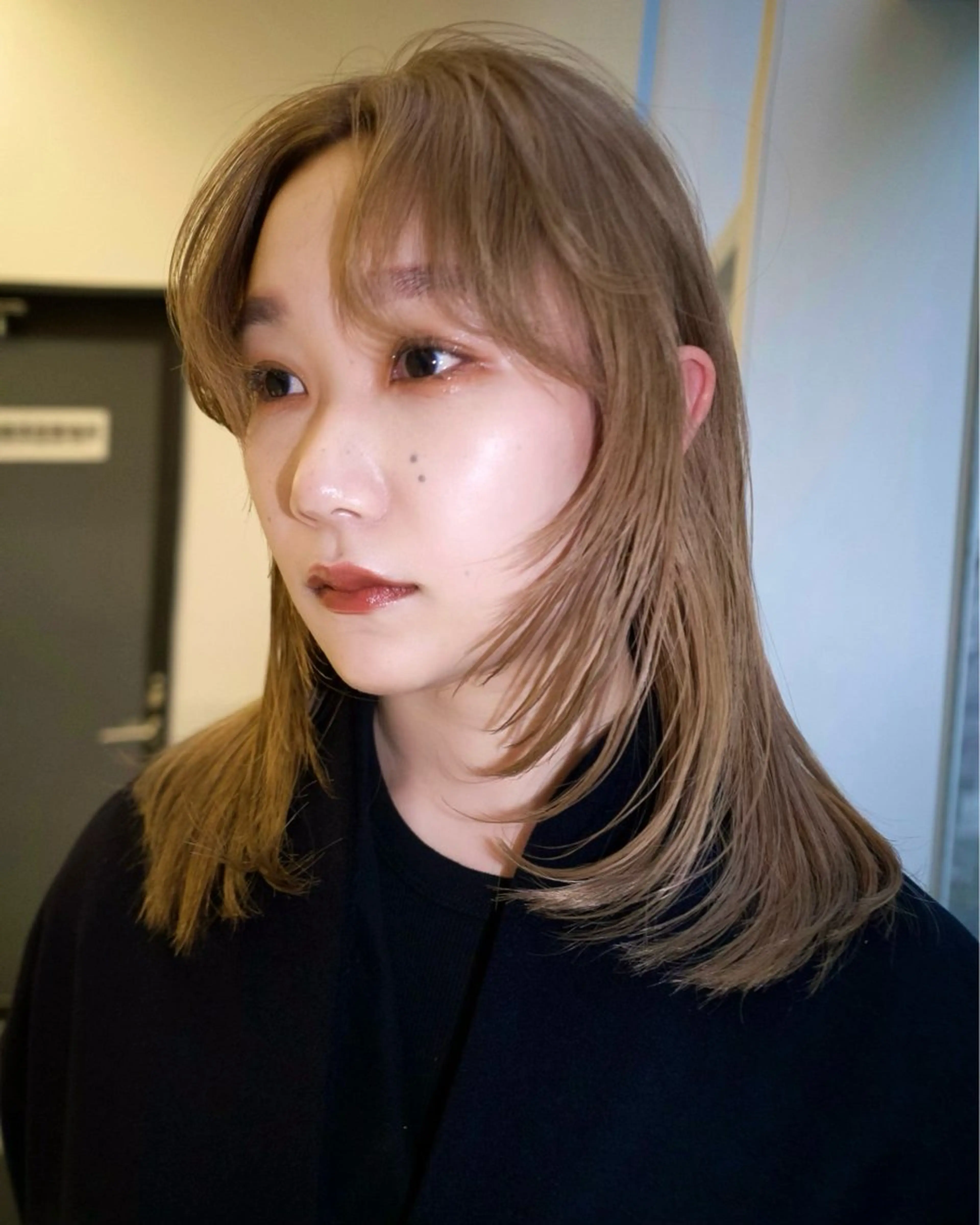 ミディアム カラー カット ヘアカラー トリートメント ブリーチ🪡 ボブ🧶レイヤーのヘアスタイル