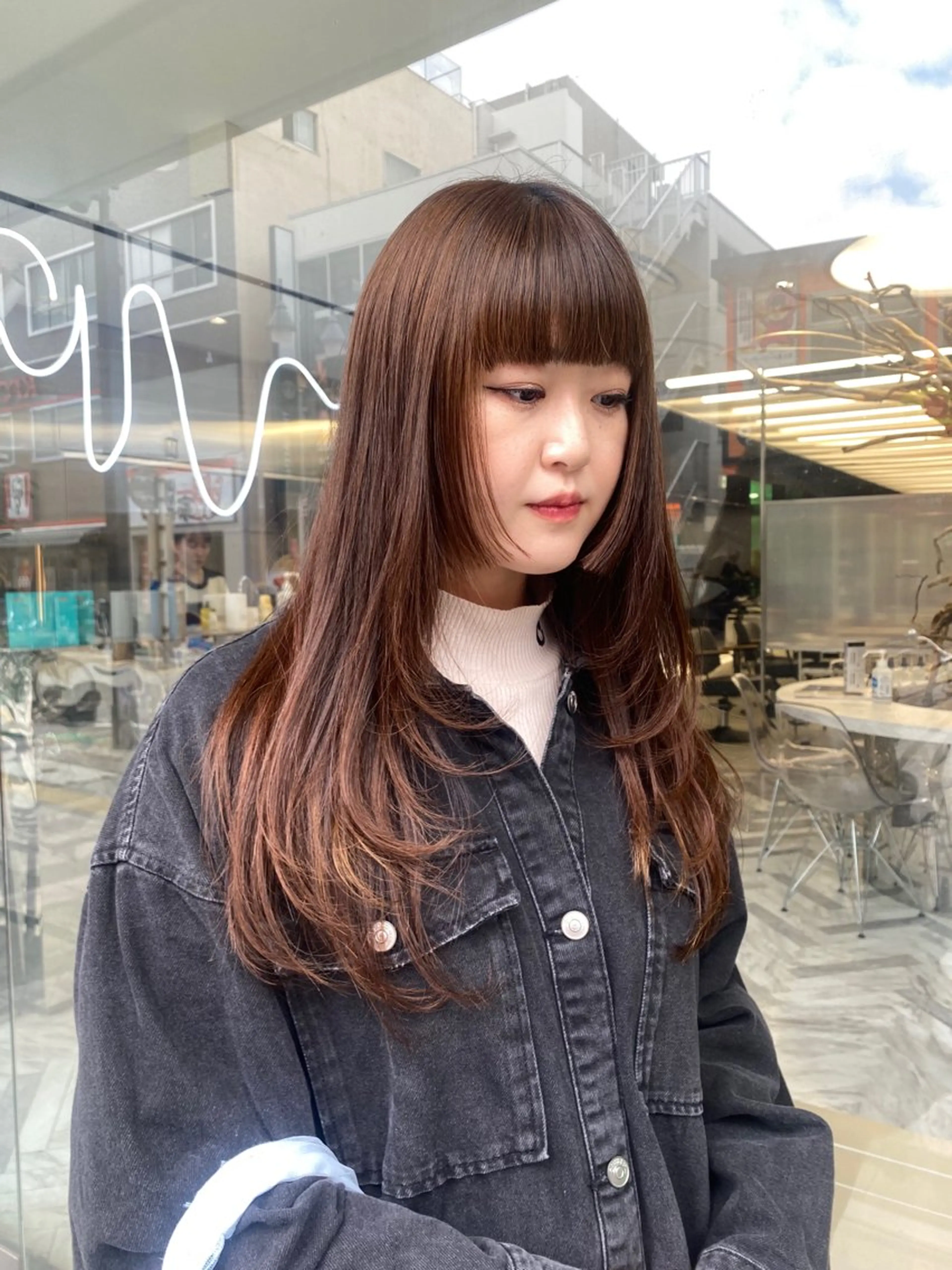 ロング 顔まわりレイヤー 顔周りカット 姫カット レイヤーカット otoha☆カラー/ レイヤー/八王子のヘアスタイル