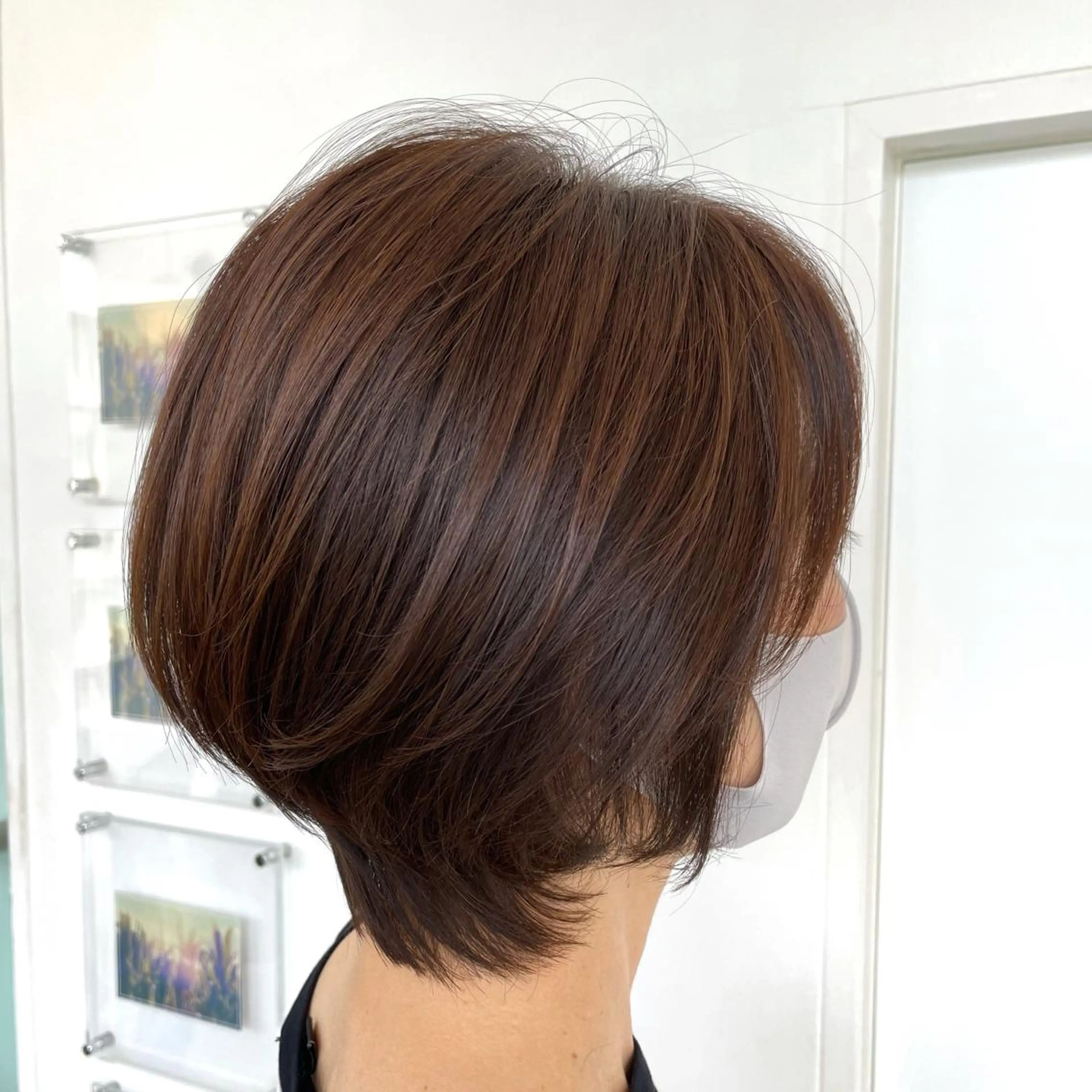 ショート ハイライト無料 韓国ヘア/レイヤーのヘアスタイル