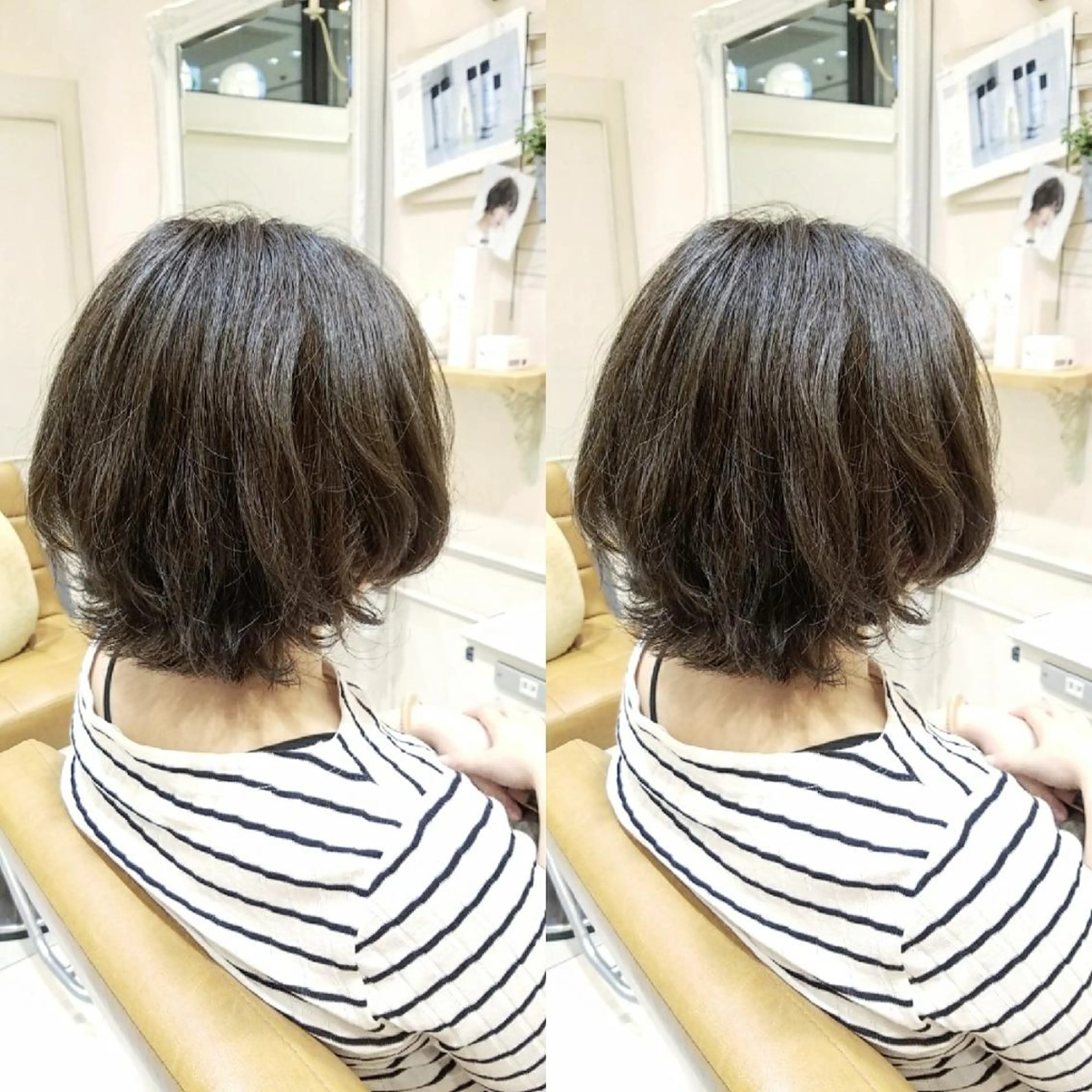 ミディアム カラー パーマ ベージュカラー イルミナカラー ブリーチ・ハイトーン 特化🎉内山のヘアスタイル