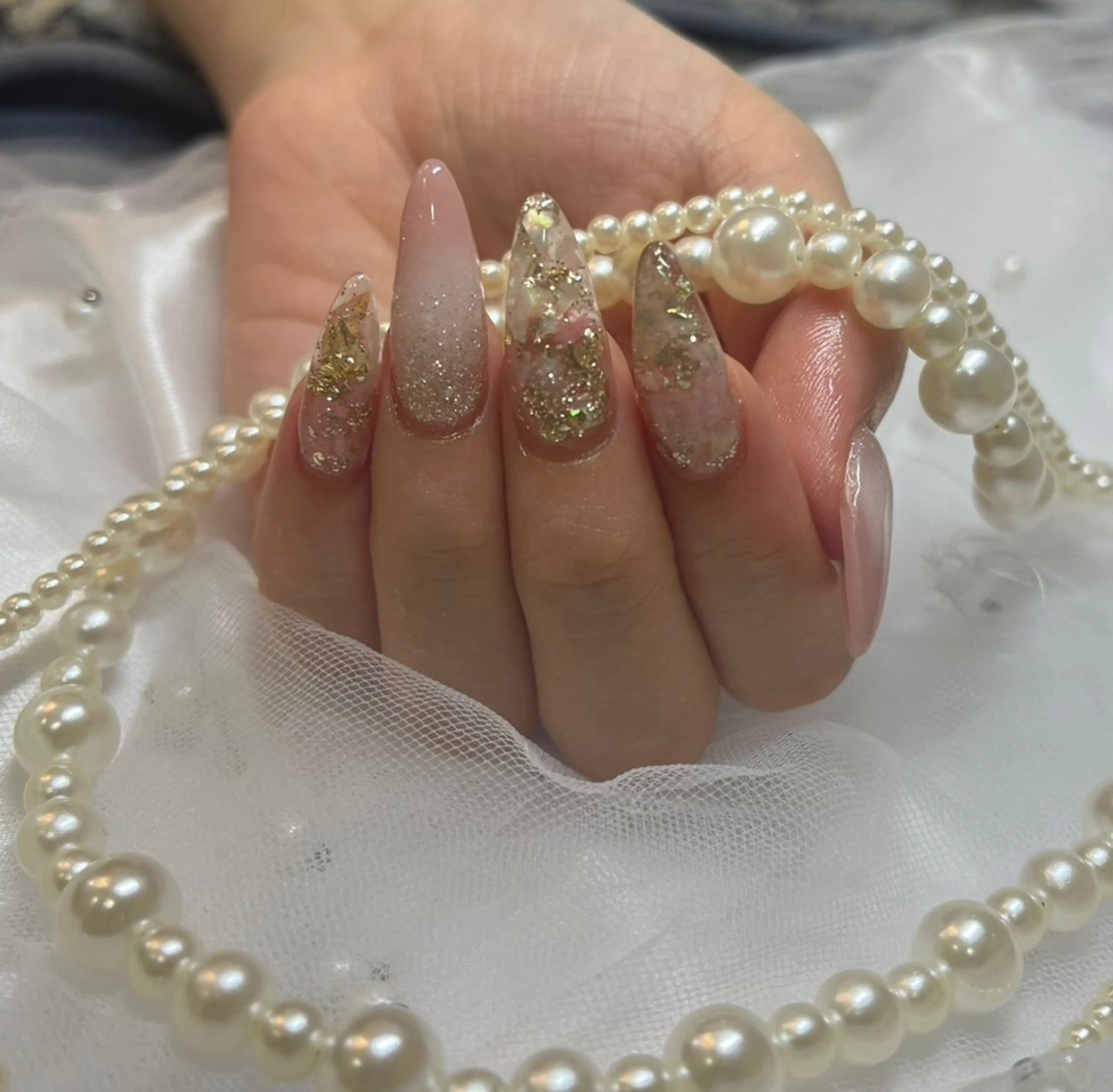 ネイル ラメ(グリッター) スカルプネイル ハンドネイル BlueDaisy 栄本店のネイルデザイン