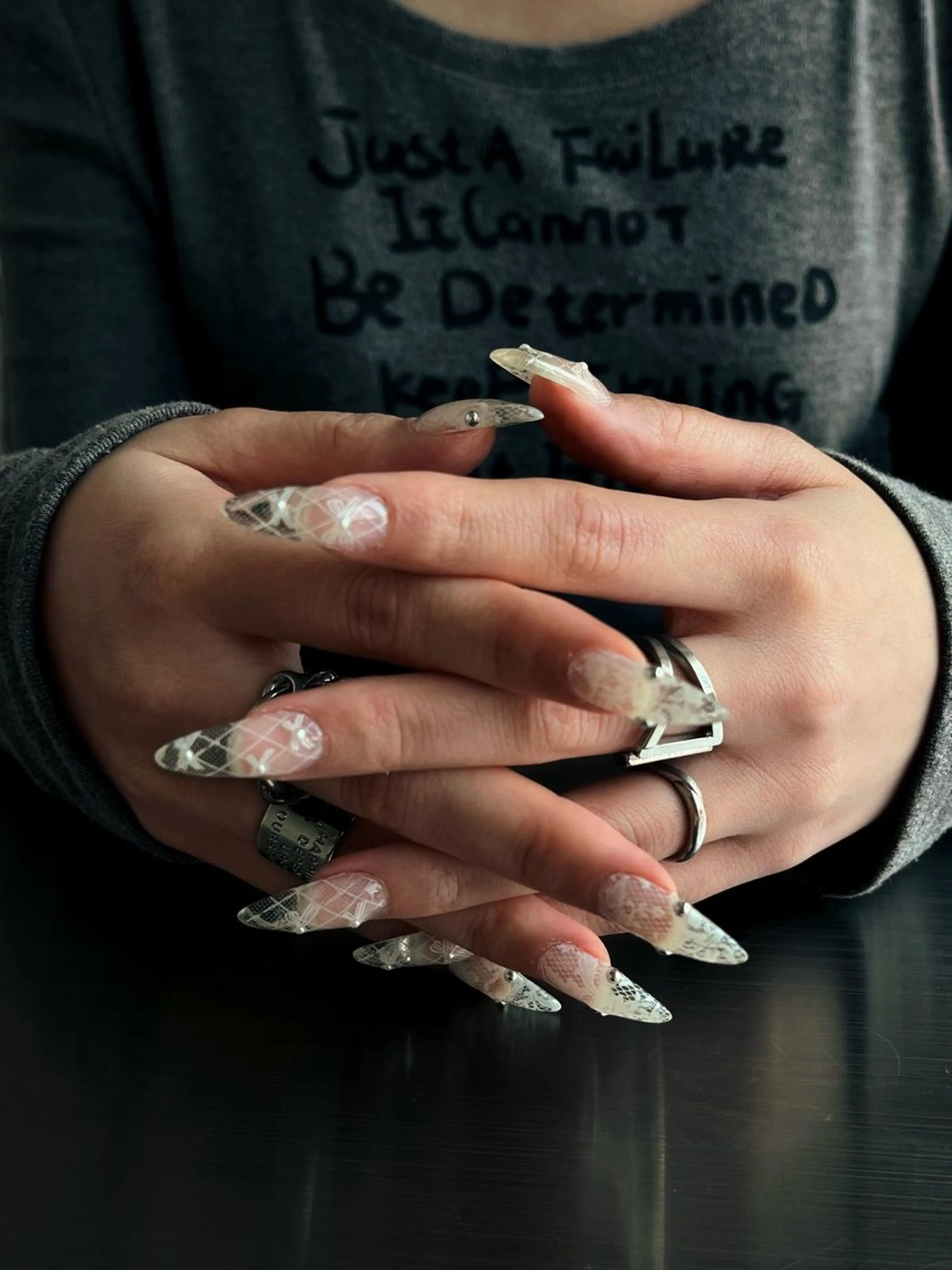 ネイル クリアネイル 長さ出し スカルプネイル シンプルネイル ハンドネイル nine.🦋 YUKOのネイルデザイン