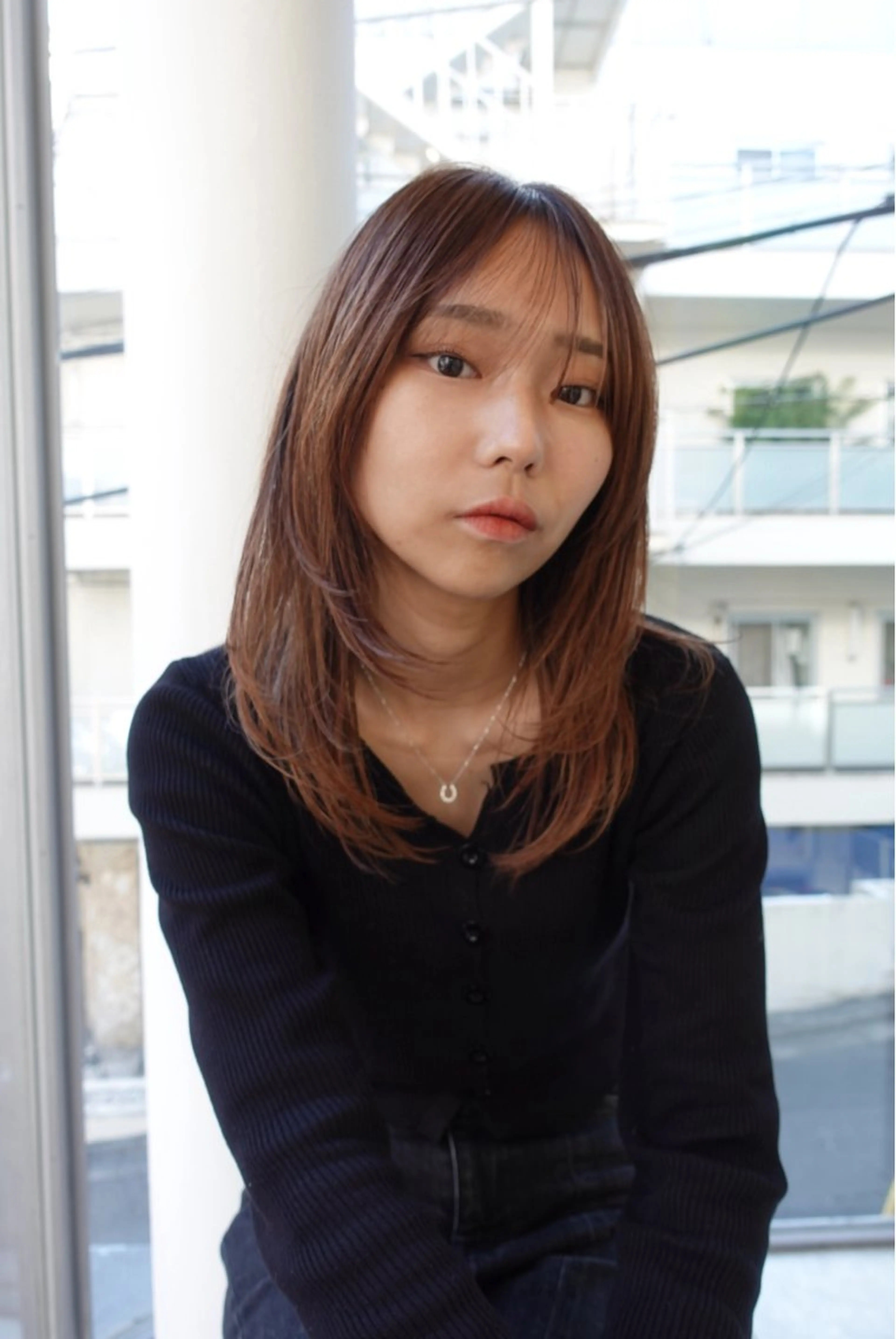 セミロング カラー ハイライト/縮毛矯正 /🪽山本唯我のヘアスタイル