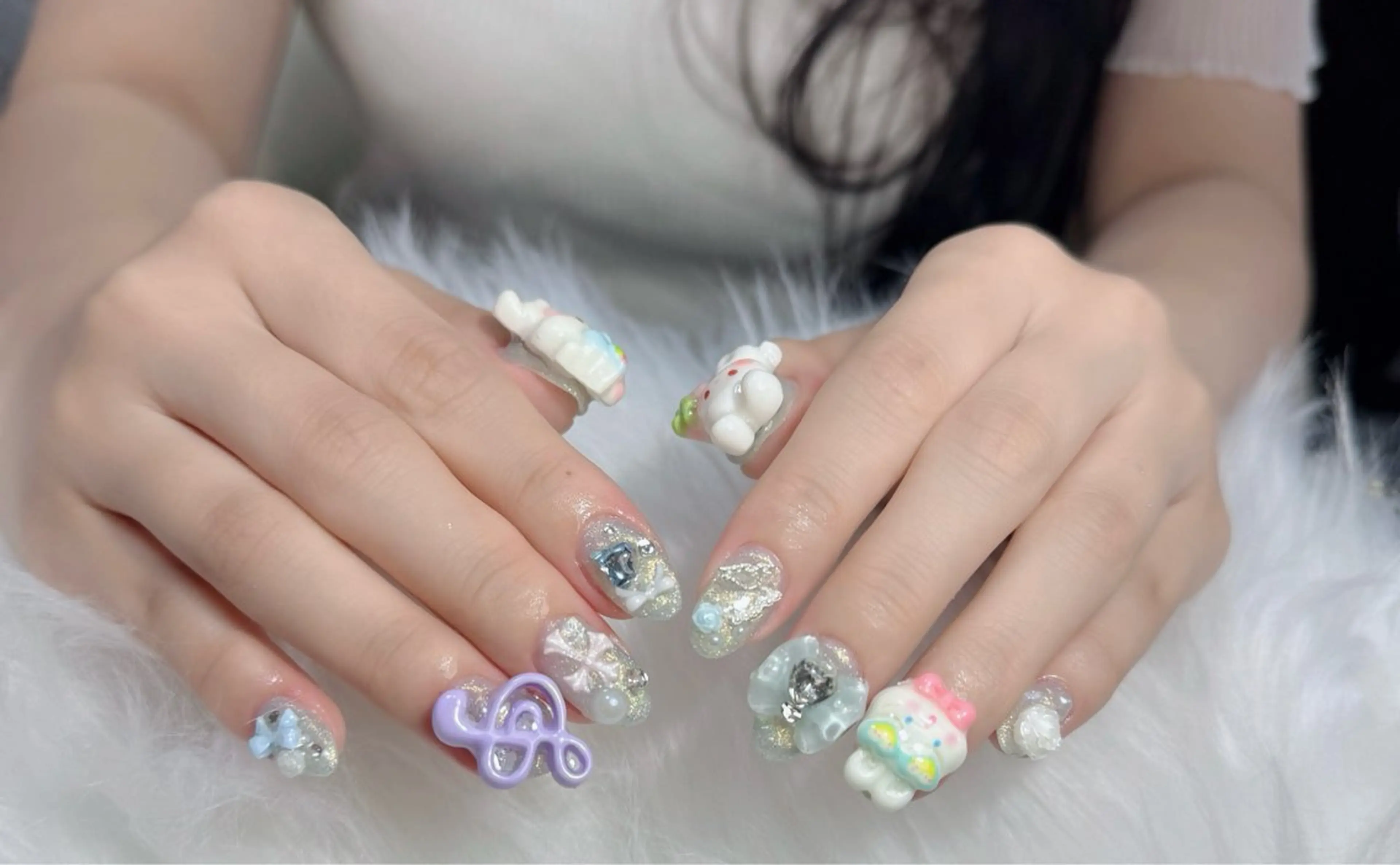 ネイル アートネイル フレンチネイル ジェルネイル 韓国ネイル マグネットネイル Lenie Nail Salonのネイルデザイン