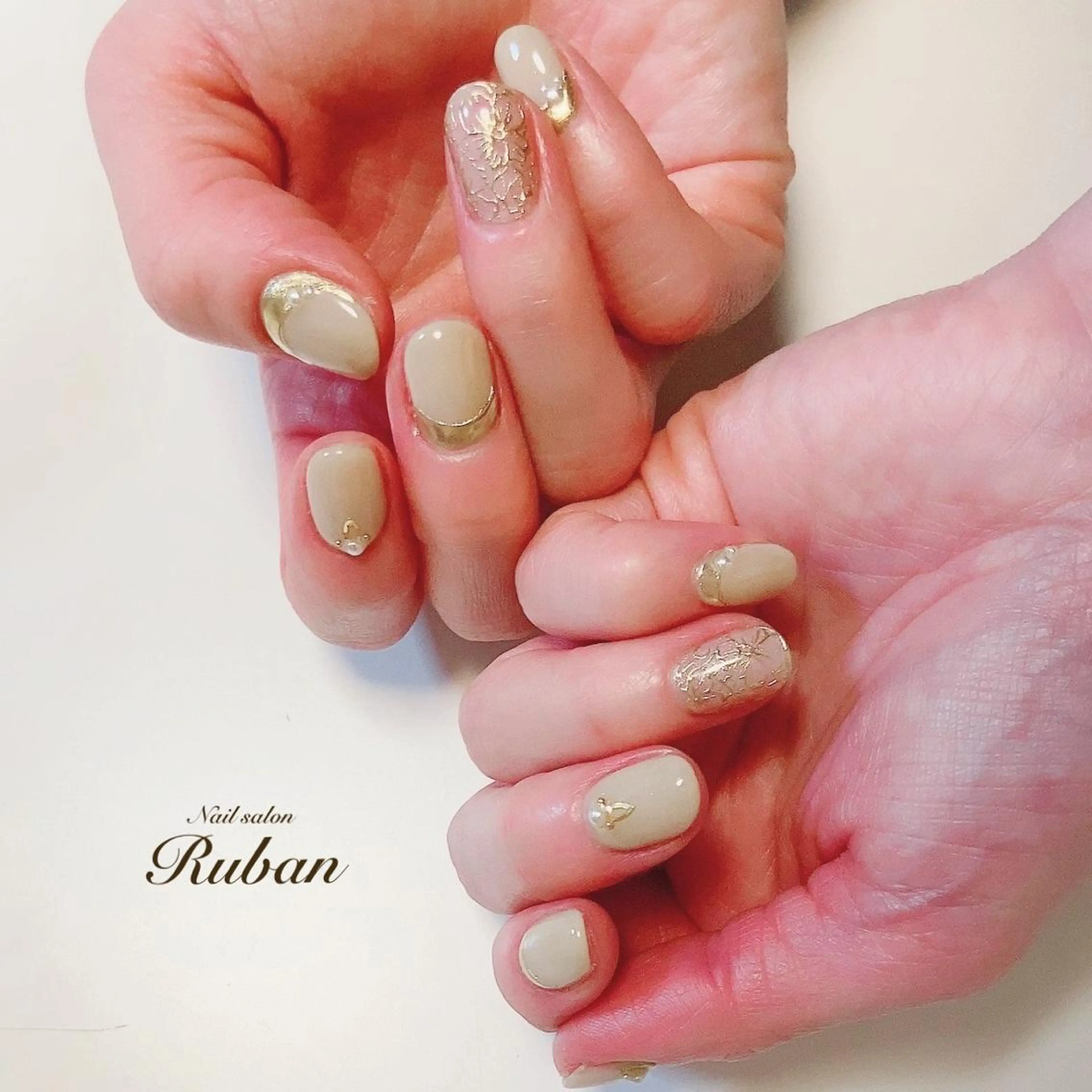 ネイル レース ミラーネイル Nail salon Rubanのネイルデザイン