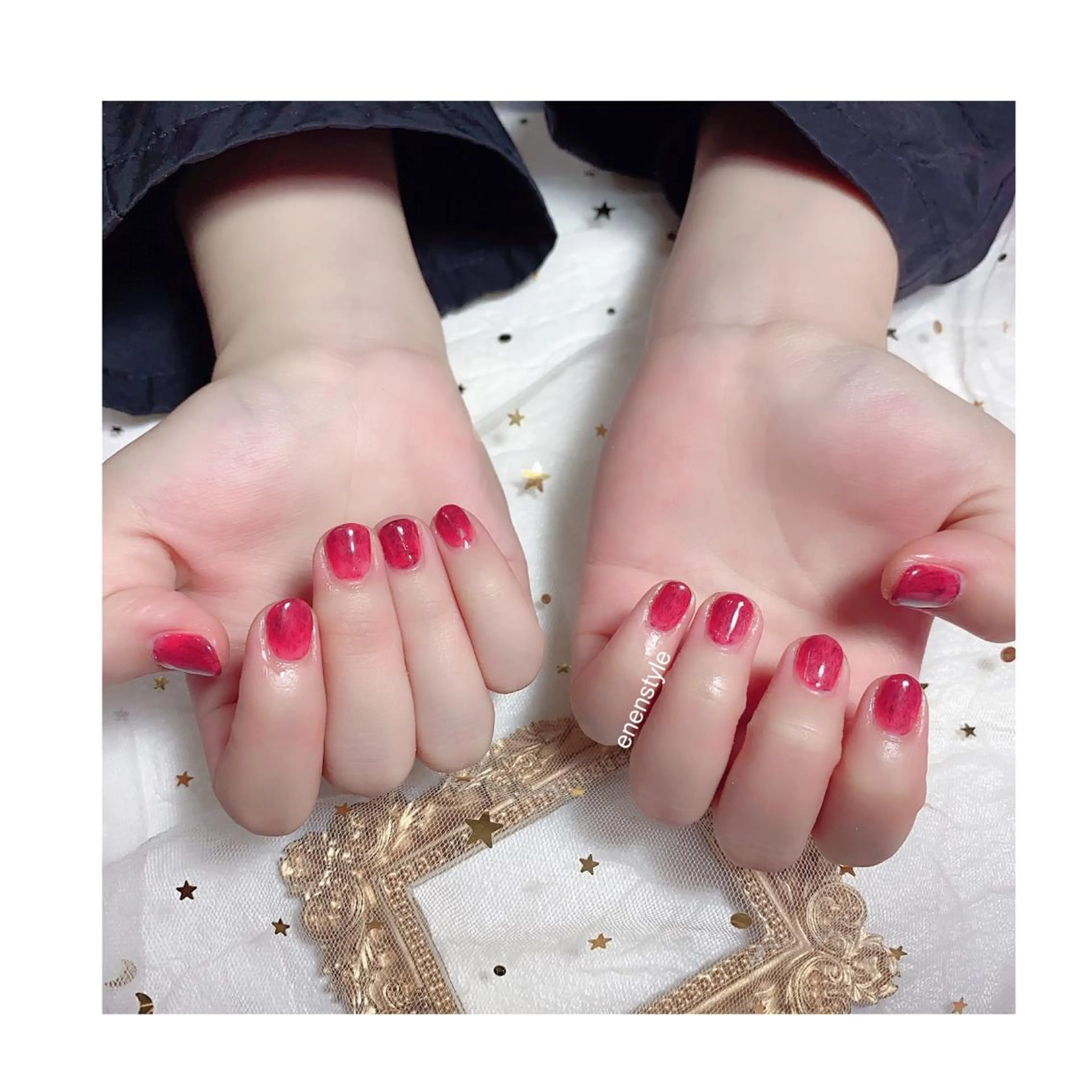 ショート ネイル ジェルネイル ニュアンスネイル オフィスネイル ワンカラーネイル パラジェル 👑enen style👑のネイルデザイン