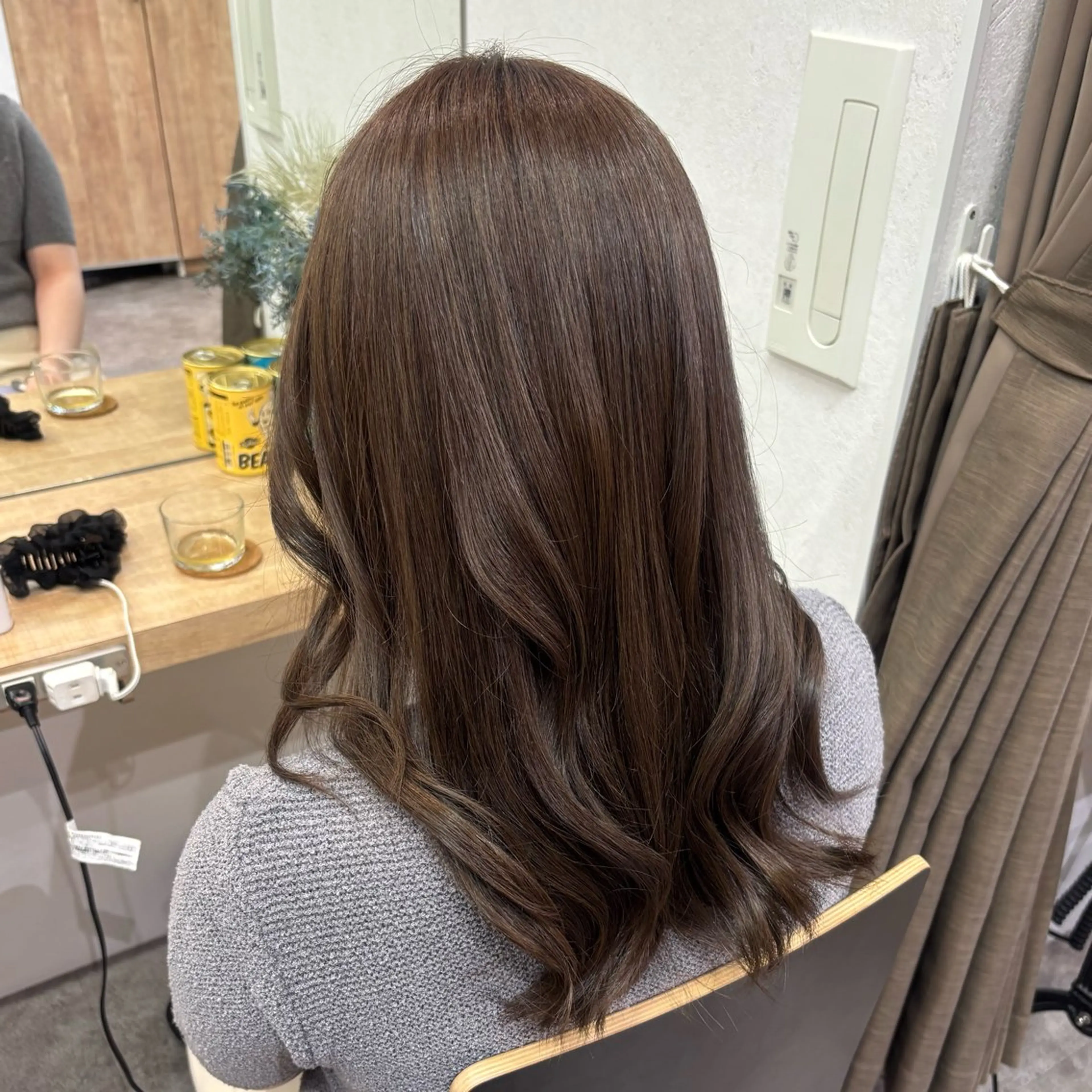 カラー ヘアカラー トリートメント 艶感カラー/オリーブ アレンジ：♡のヘアスタイル