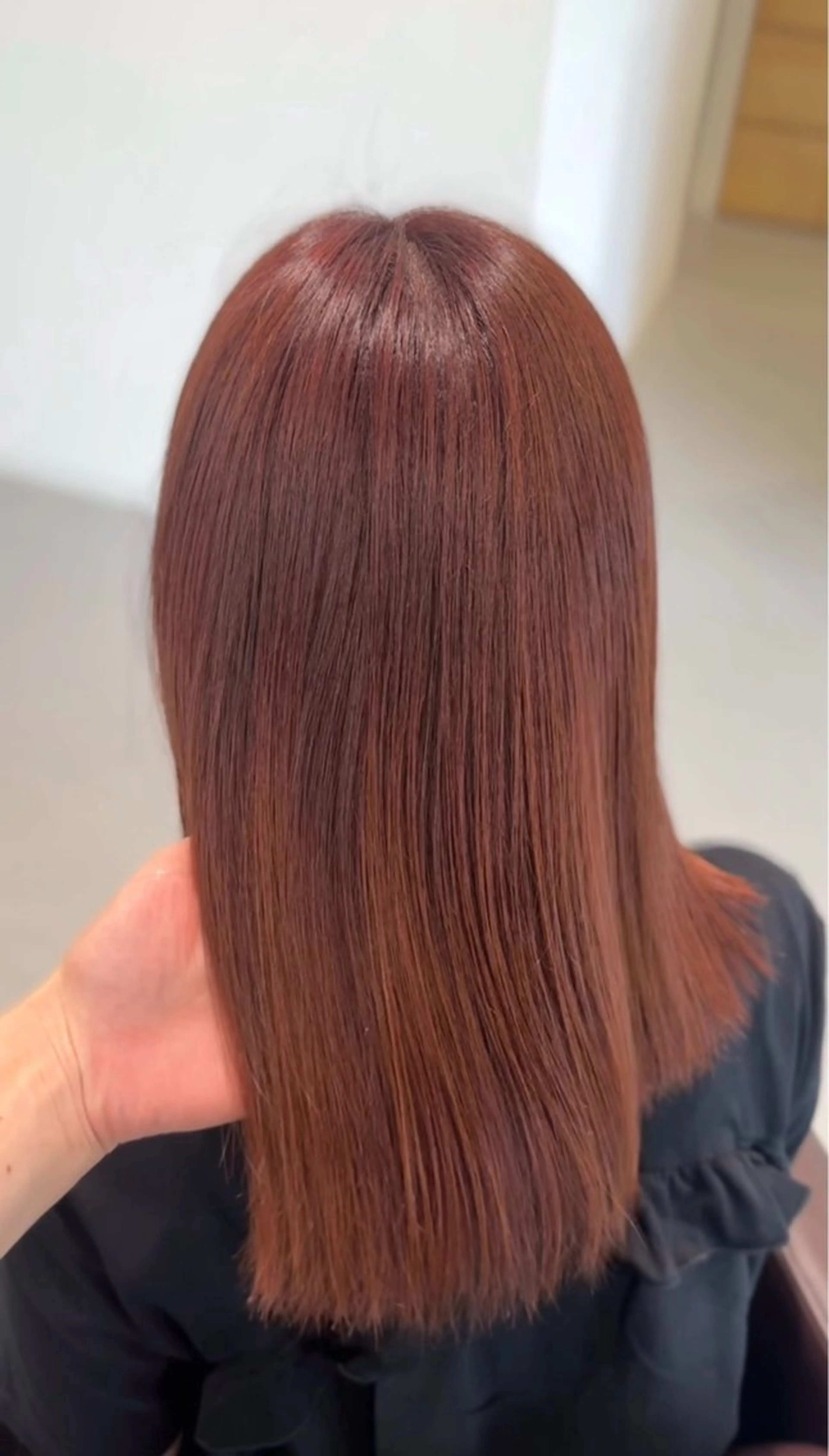 セミロング ヘアカラー トリートメント ️🫧透明感カラー& 髪質改善🎀いさきのヘアスタイル