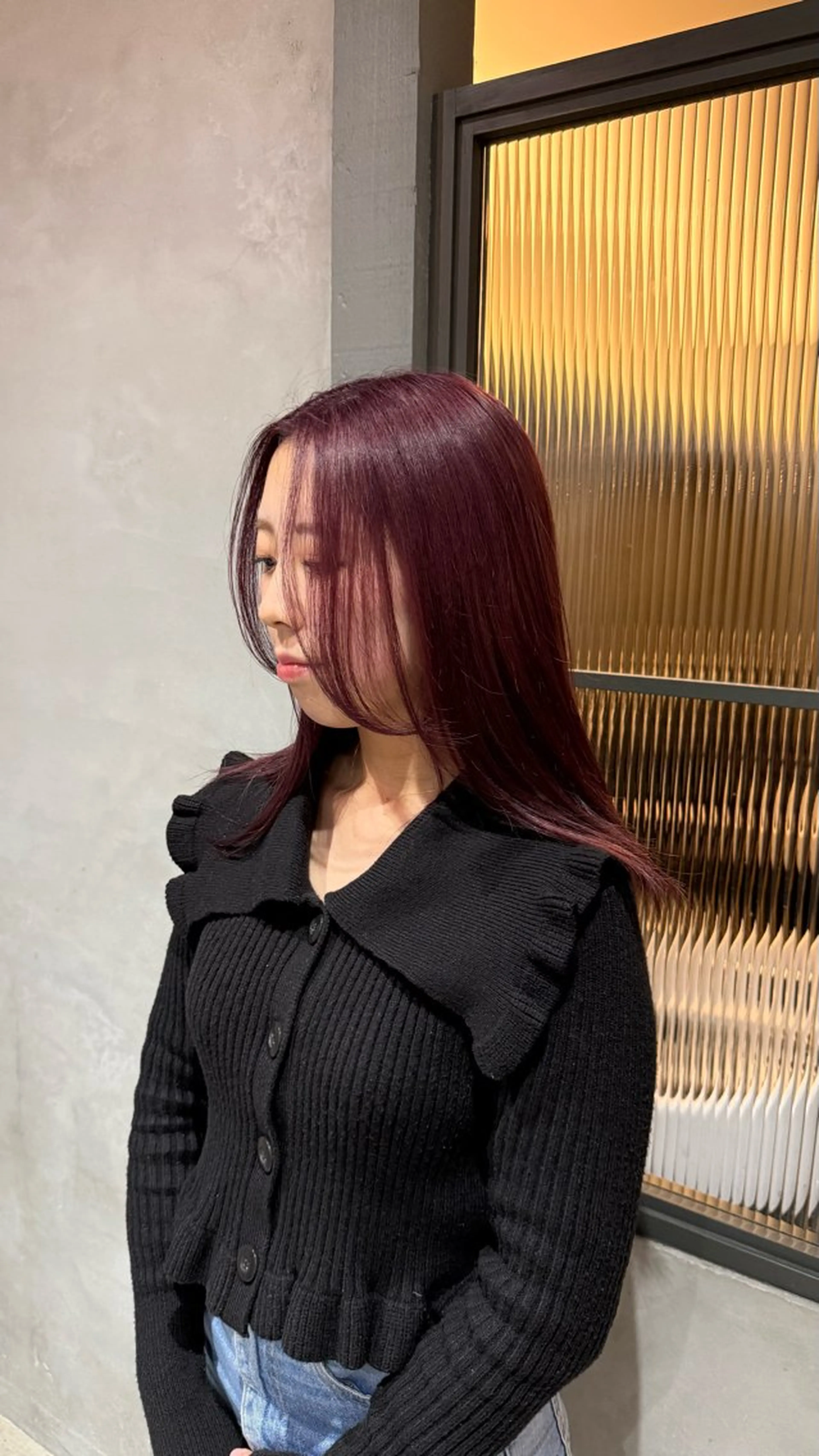 ミディアム ピンクラベンダー ヘアカラー DEPT 西川もかのヘアスタイル