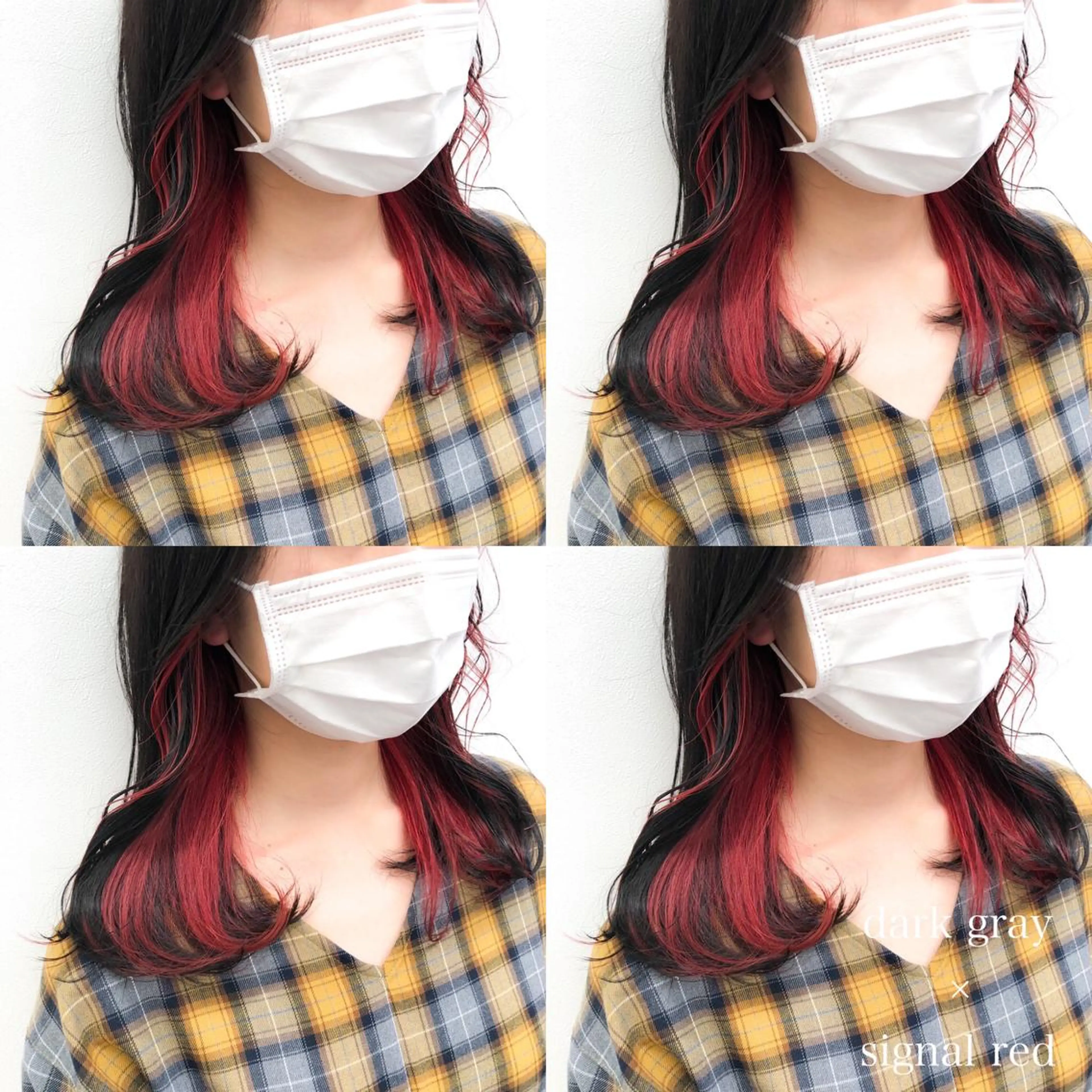 セミロング カラー ヘアカラー トリートメント ハイトーン×レイヤー カットTAKUMIのヘアスタイル