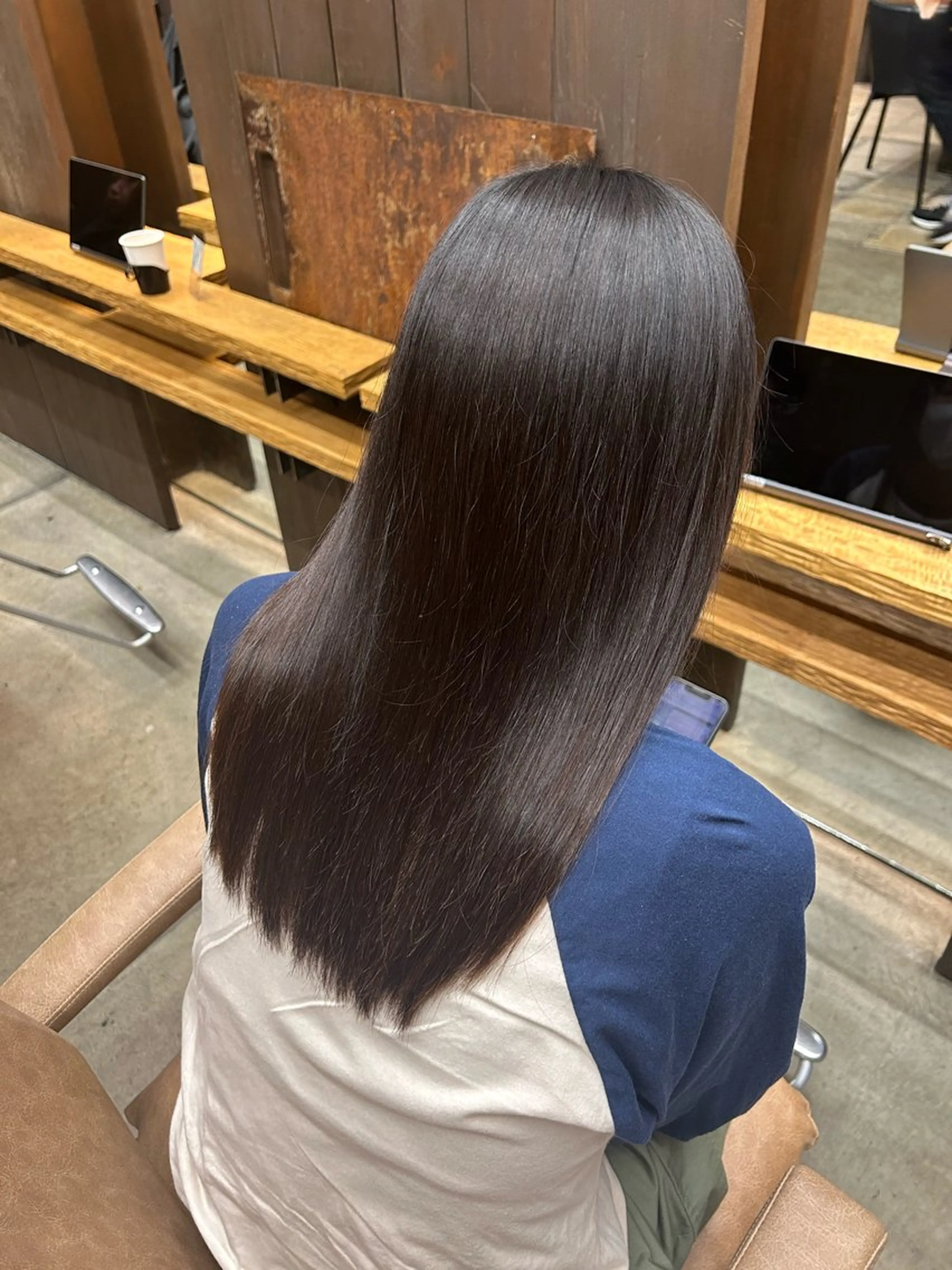 ロング 髪質改善 縮毛矯正 トリートメント 畑中 希望のヘアスタイル