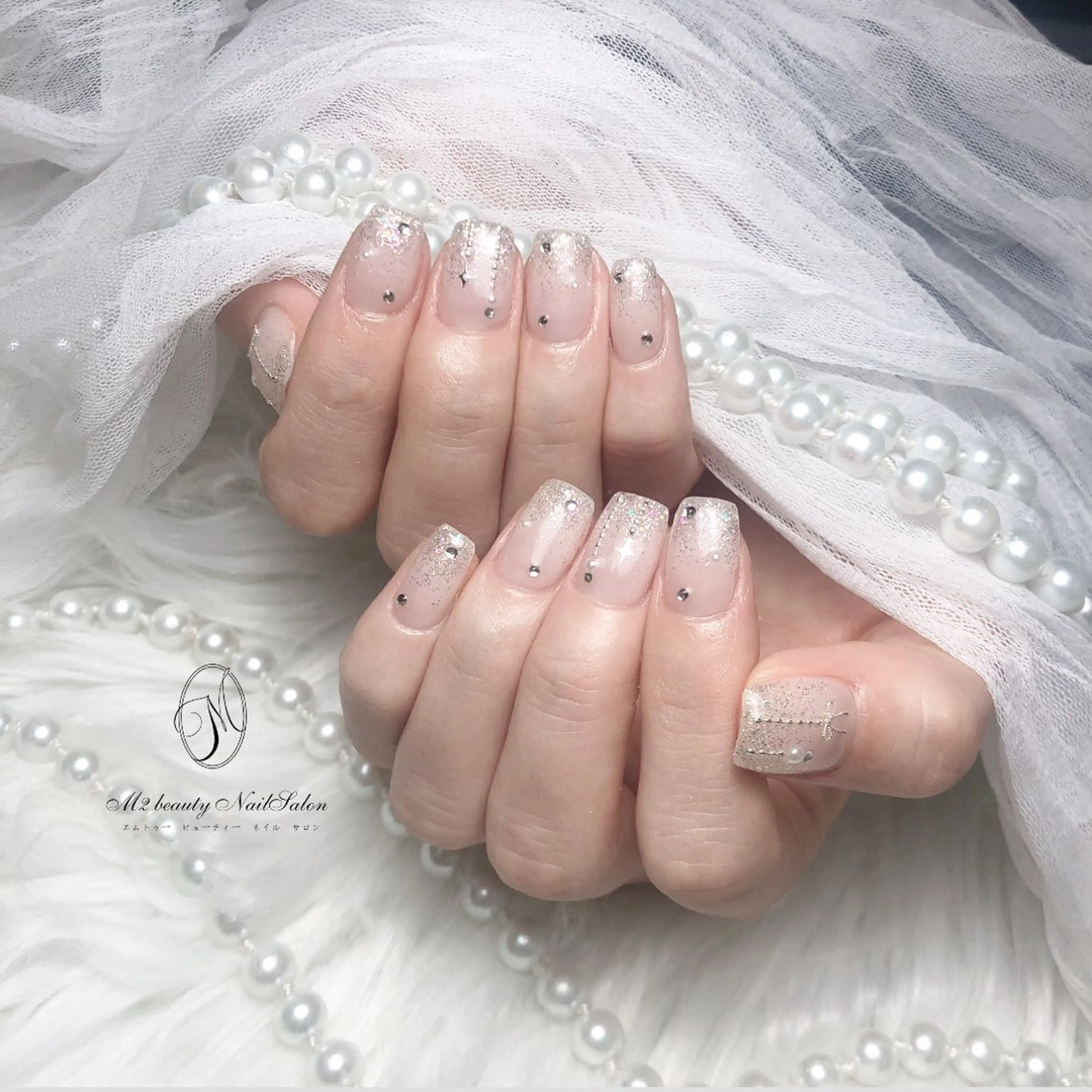 ネイル アートネイル 長さ出し ジェルネイル パラジェル スカルプネイル ハンドネイル M2 beauty Nankaのネイルデザイン