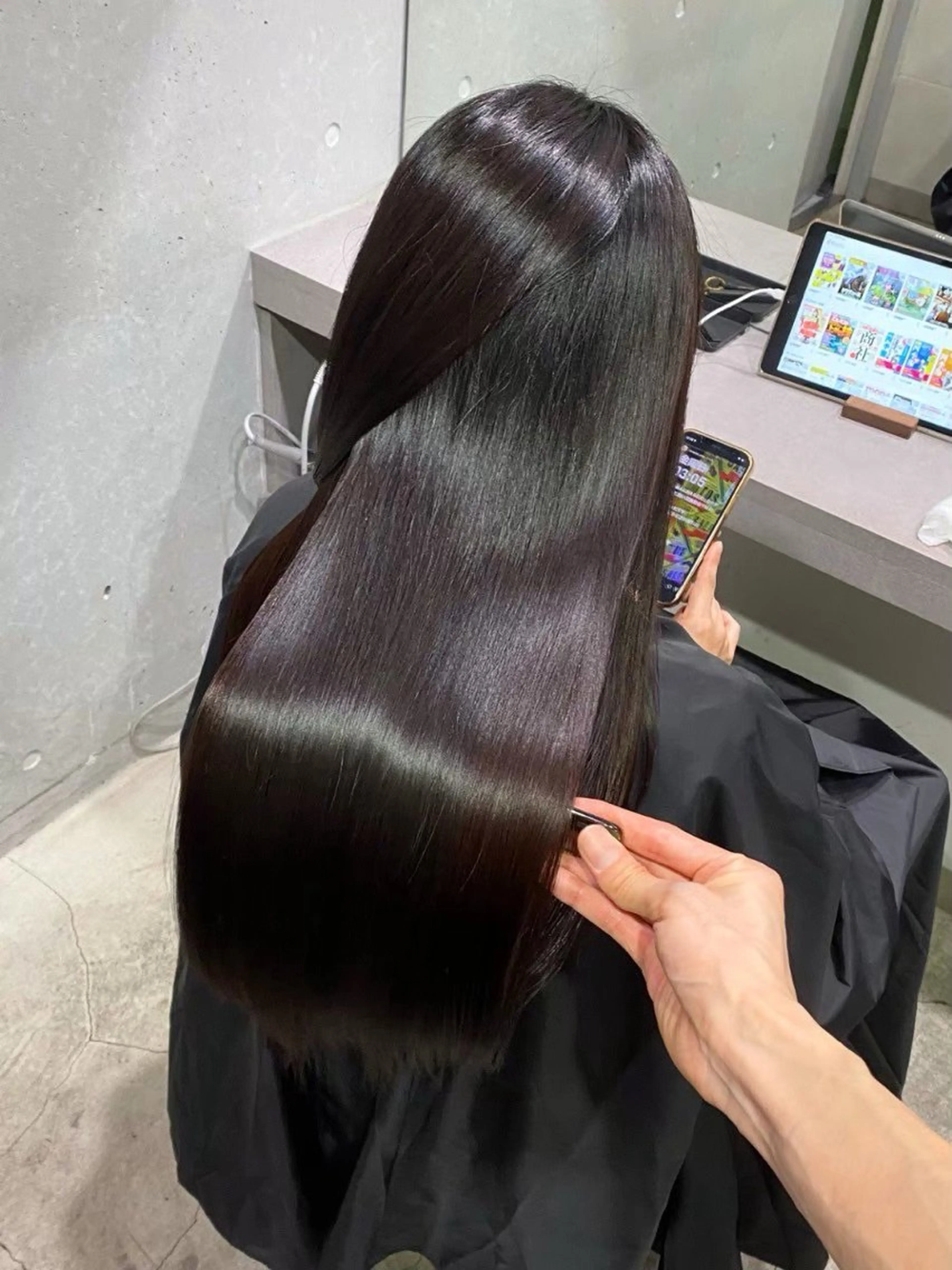 ロング カラー 髪質改善 縮毛矯正 トリートメント 似合わせカット/ 髪質改善/前島のヘアスタイル