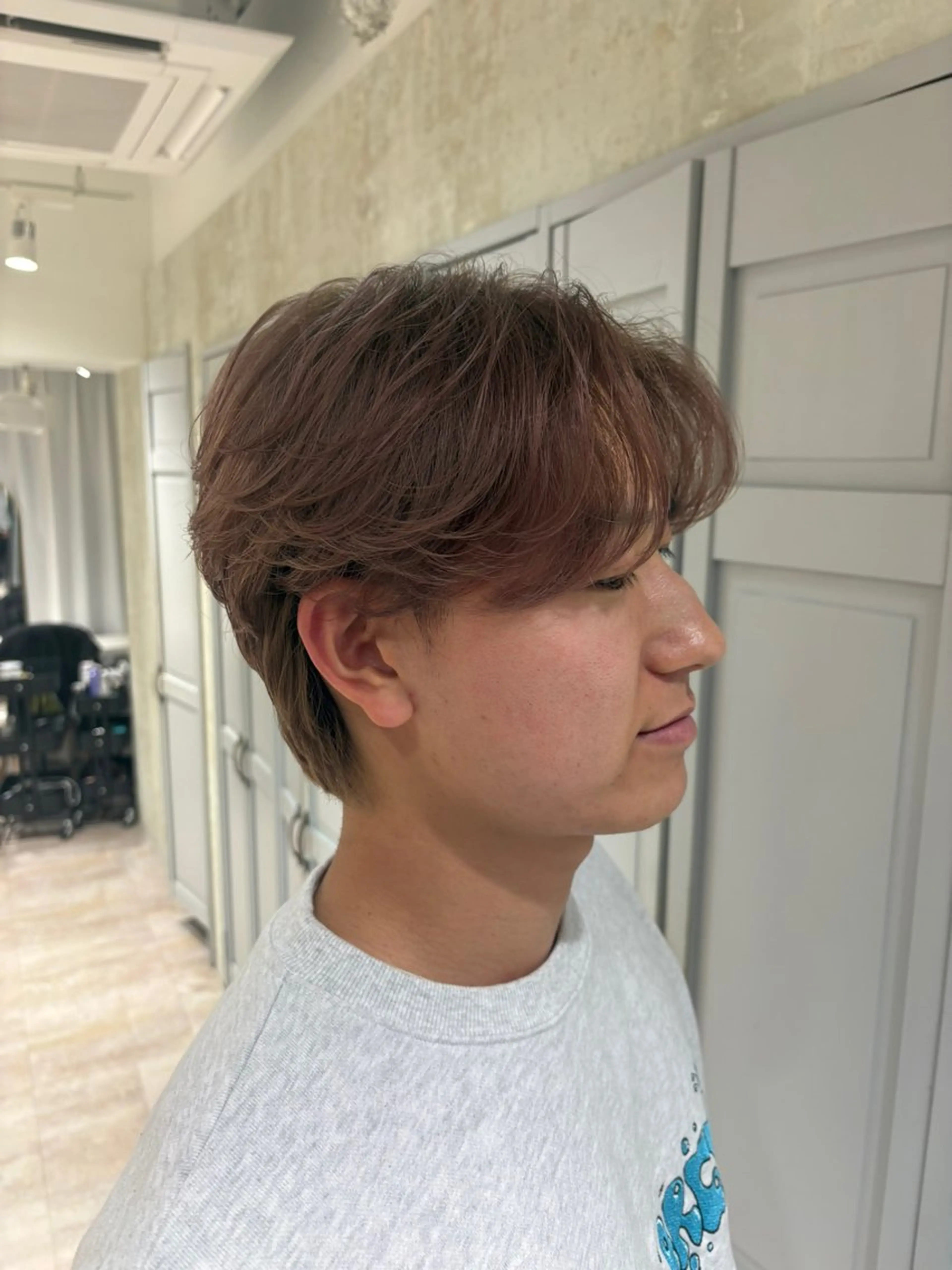 ミディアム 下田 颯太のヘアスタイル