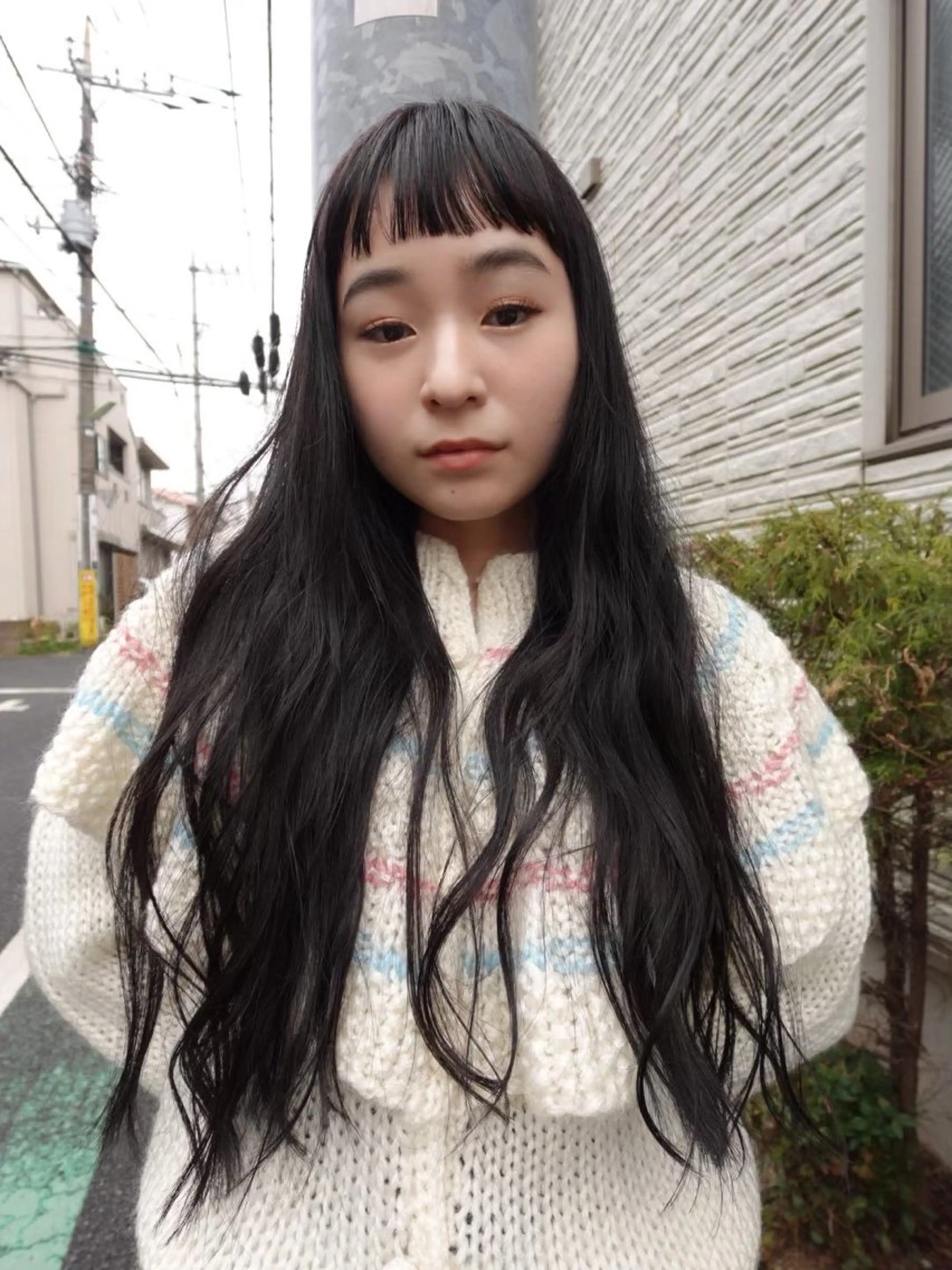 セミロング カラー パーマ セミロングパーマ アッシュ バレイヤージュ ベージュカラー ブリーチ CEINE loqのヘアスタイル
