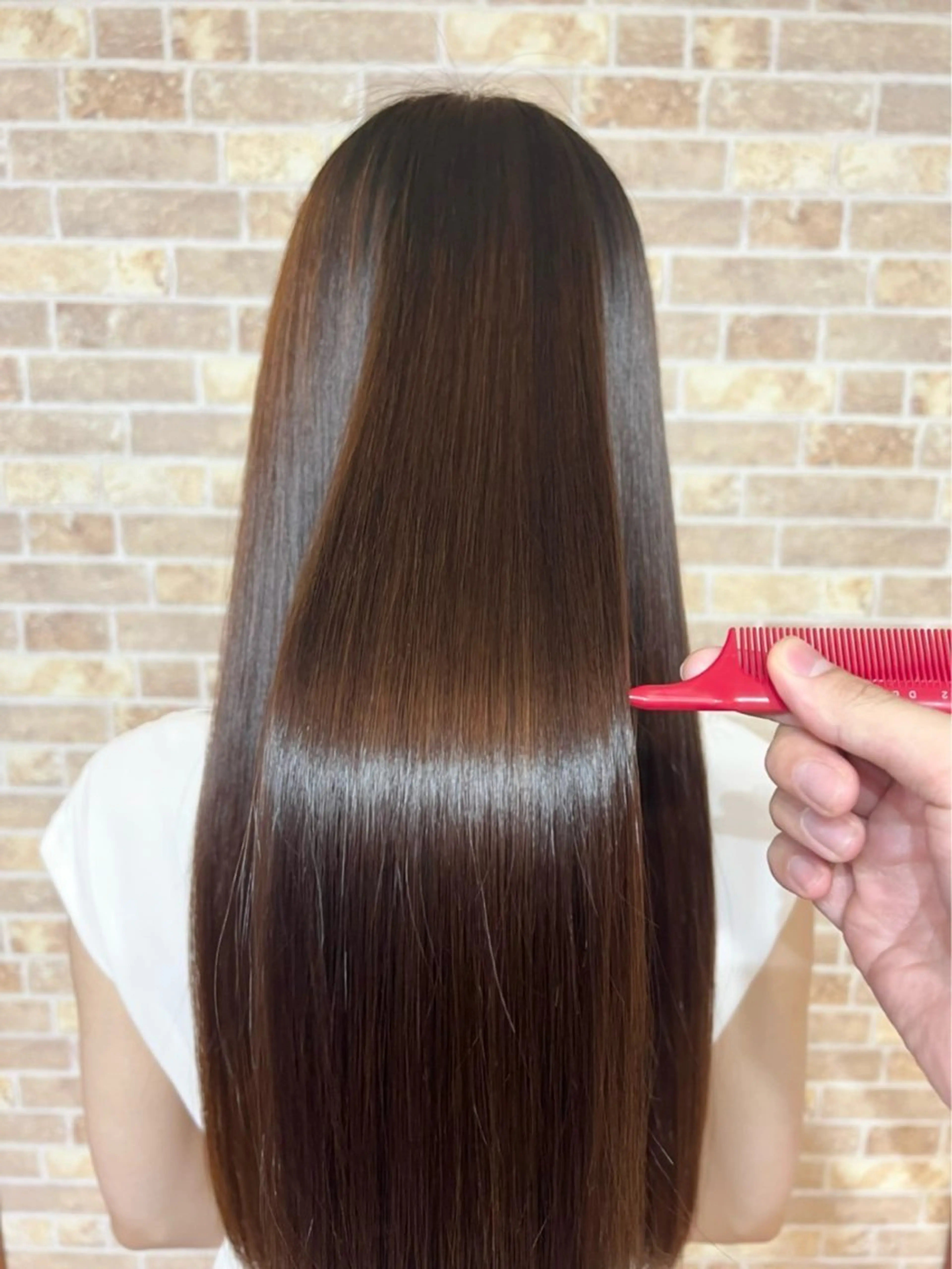 ロング ヘアカラー 縮毛矯正 トリートメント 【髪質改善】吉田 快のヘアスタイル