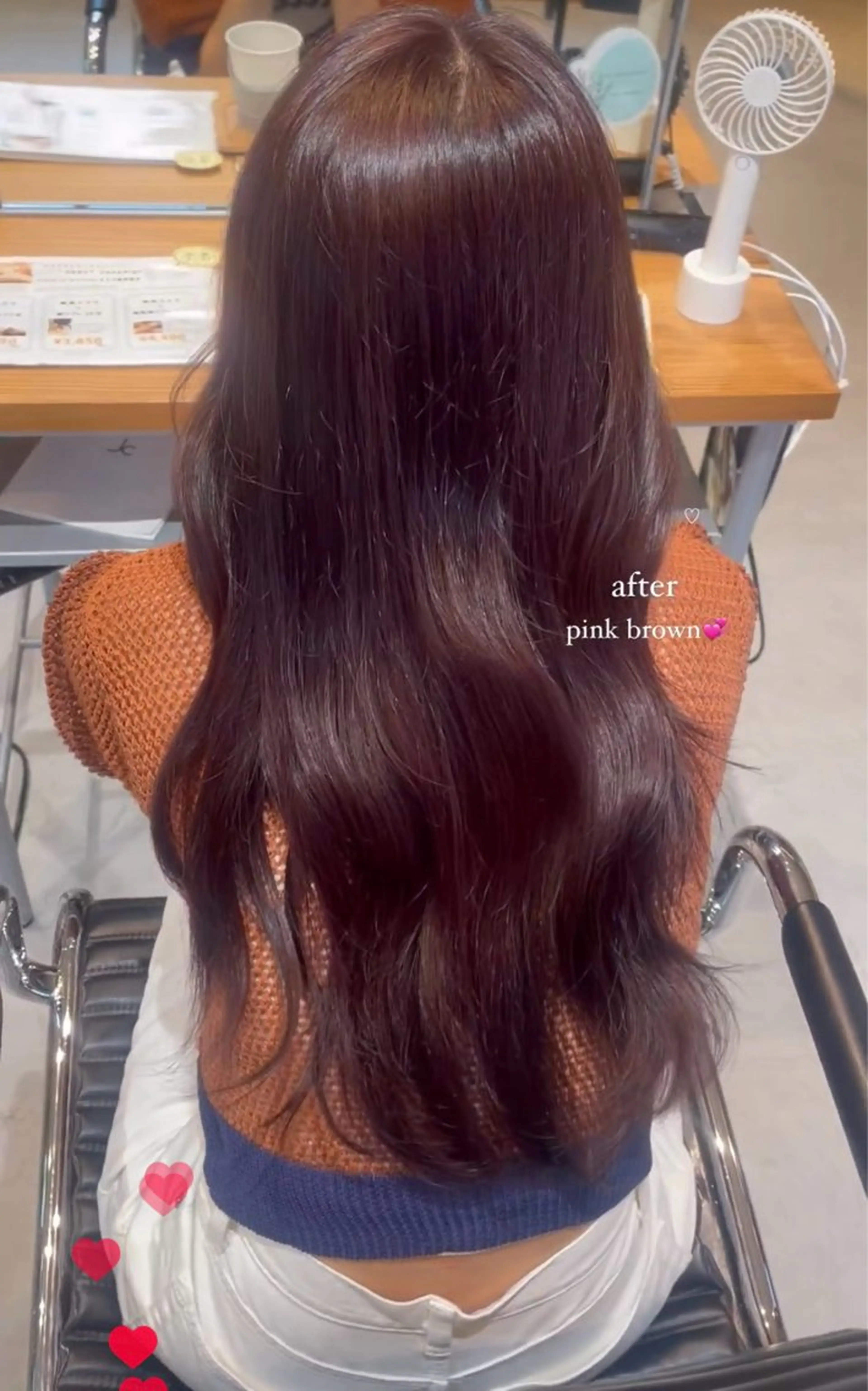 ロング カラー カシス ピンクカラー ダブルカラーVia/ airi♡のヘアスタイル