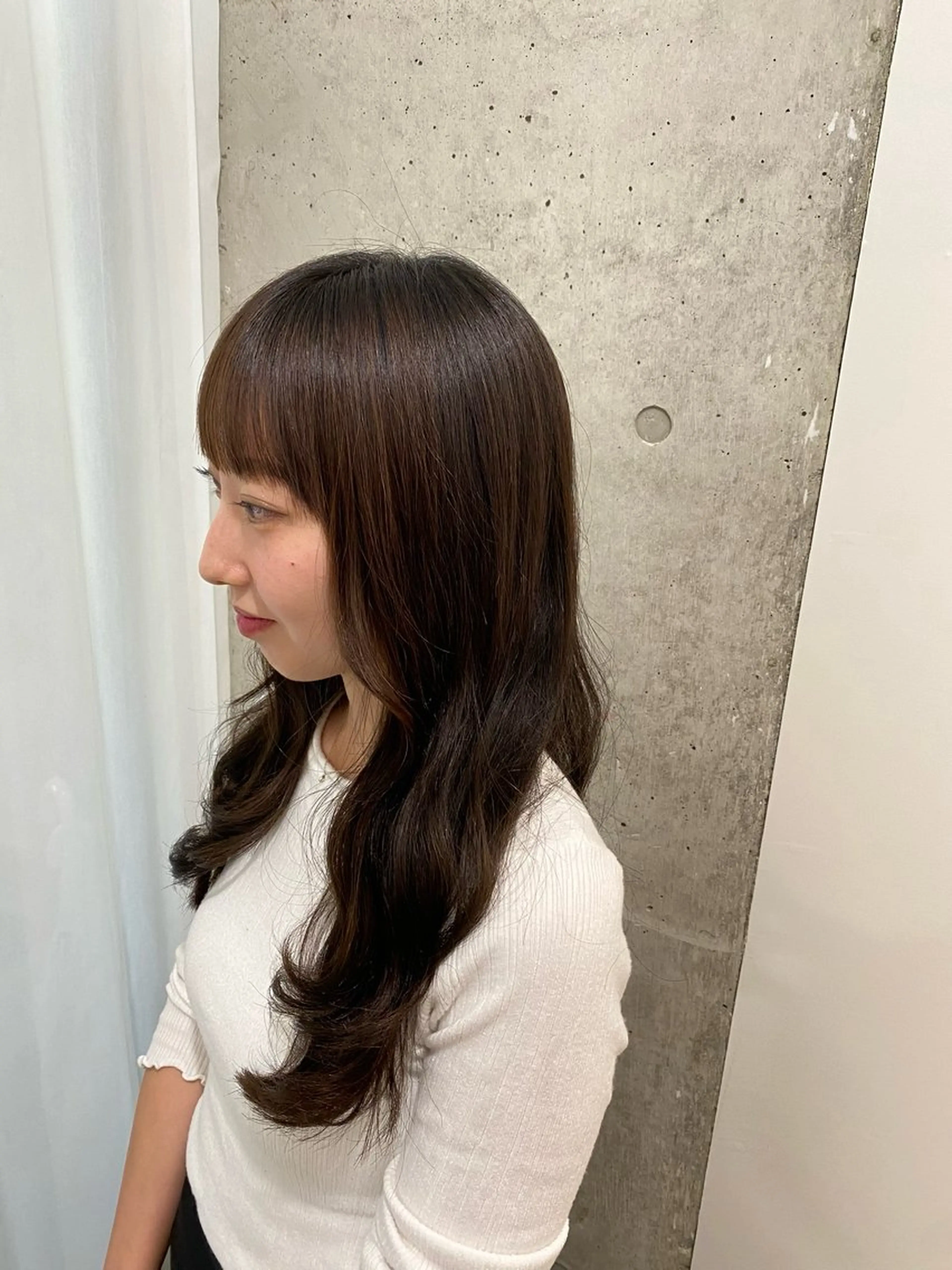 ロング パーマ くせ毛 カット 縮毛矯正 田中 アキオのヘアスタイル