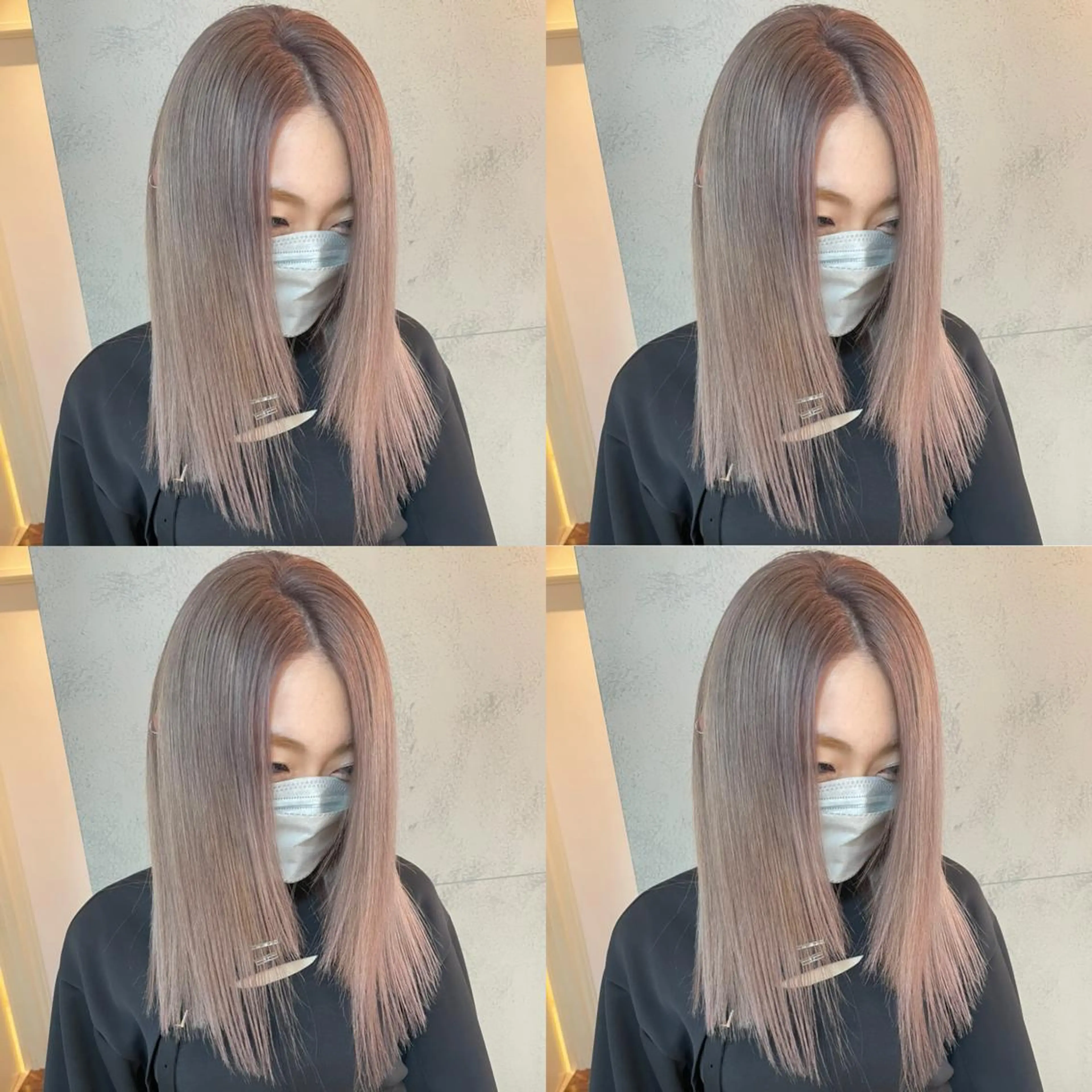 セミロング カラー カット ヘアカラー トリートメント ヘアセット 💜ハイトーン💛 マジカルかいちゃんのヘアスタイル