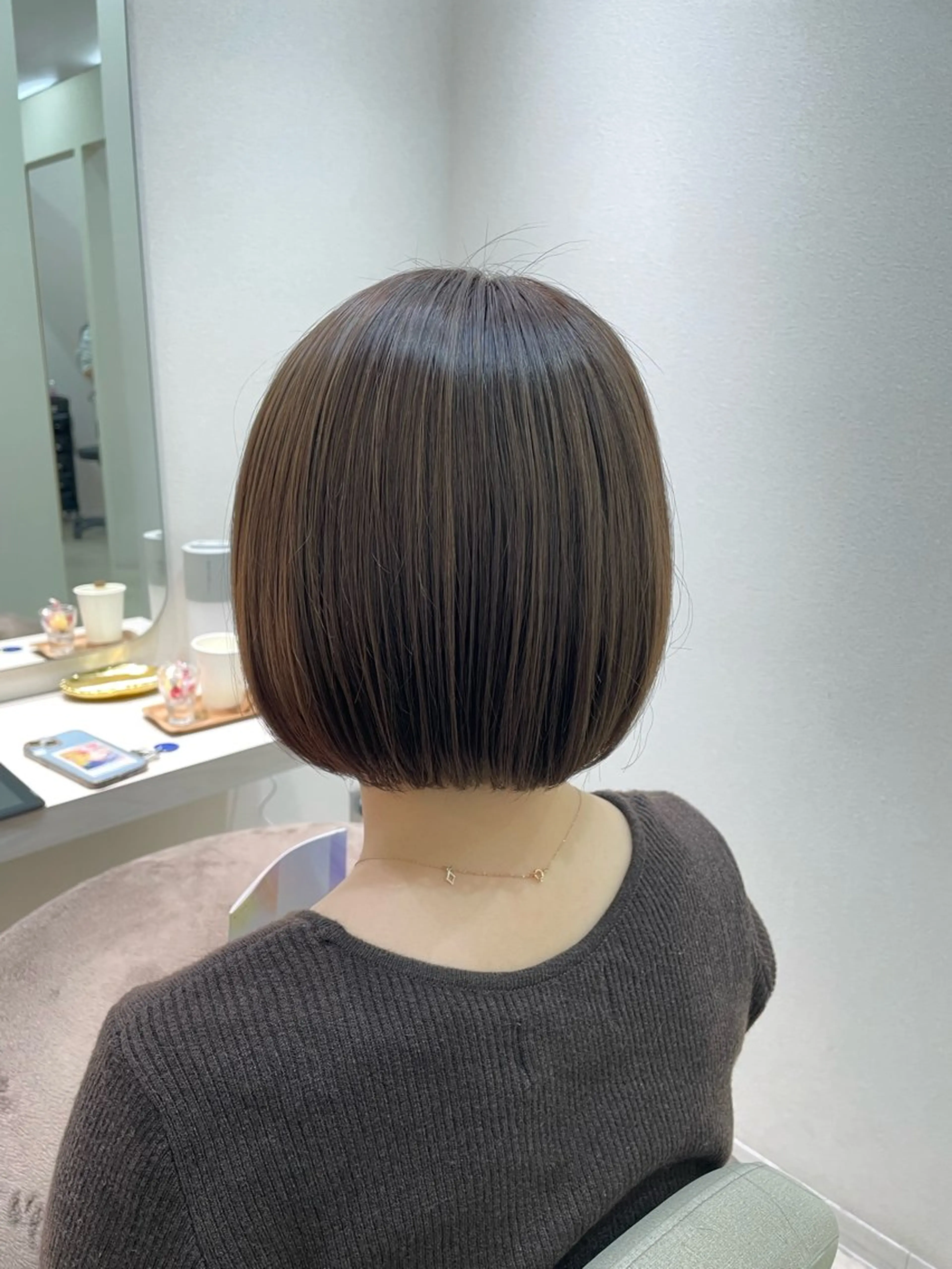 ショート カラー ボブ カット ヘアカラー 田中 郁也のヘアスタイル