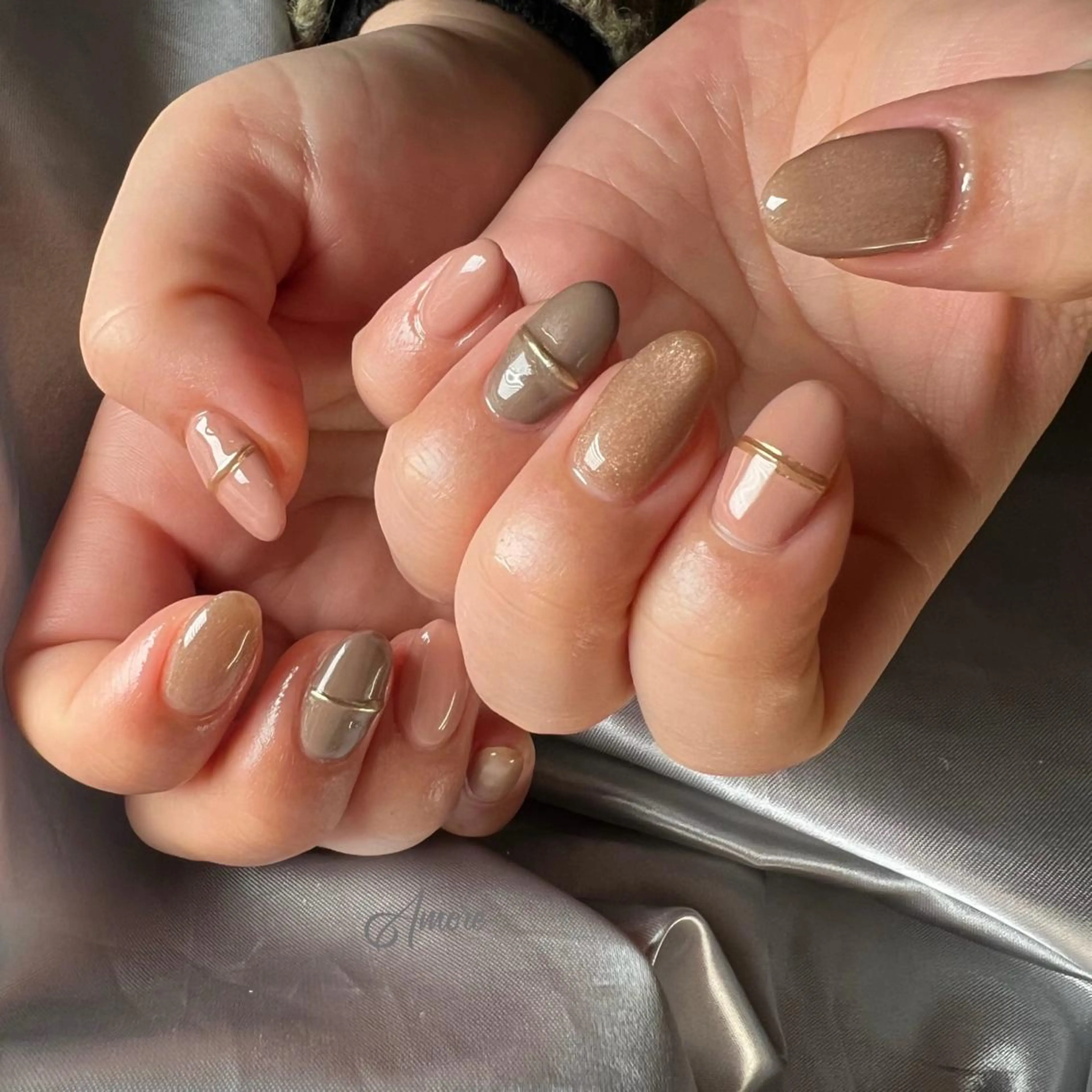 ネイル ジェルネイル 韓国ネイル ミラーネイル オフィスネイル パラジェル You kyehwaのネイルデザイン