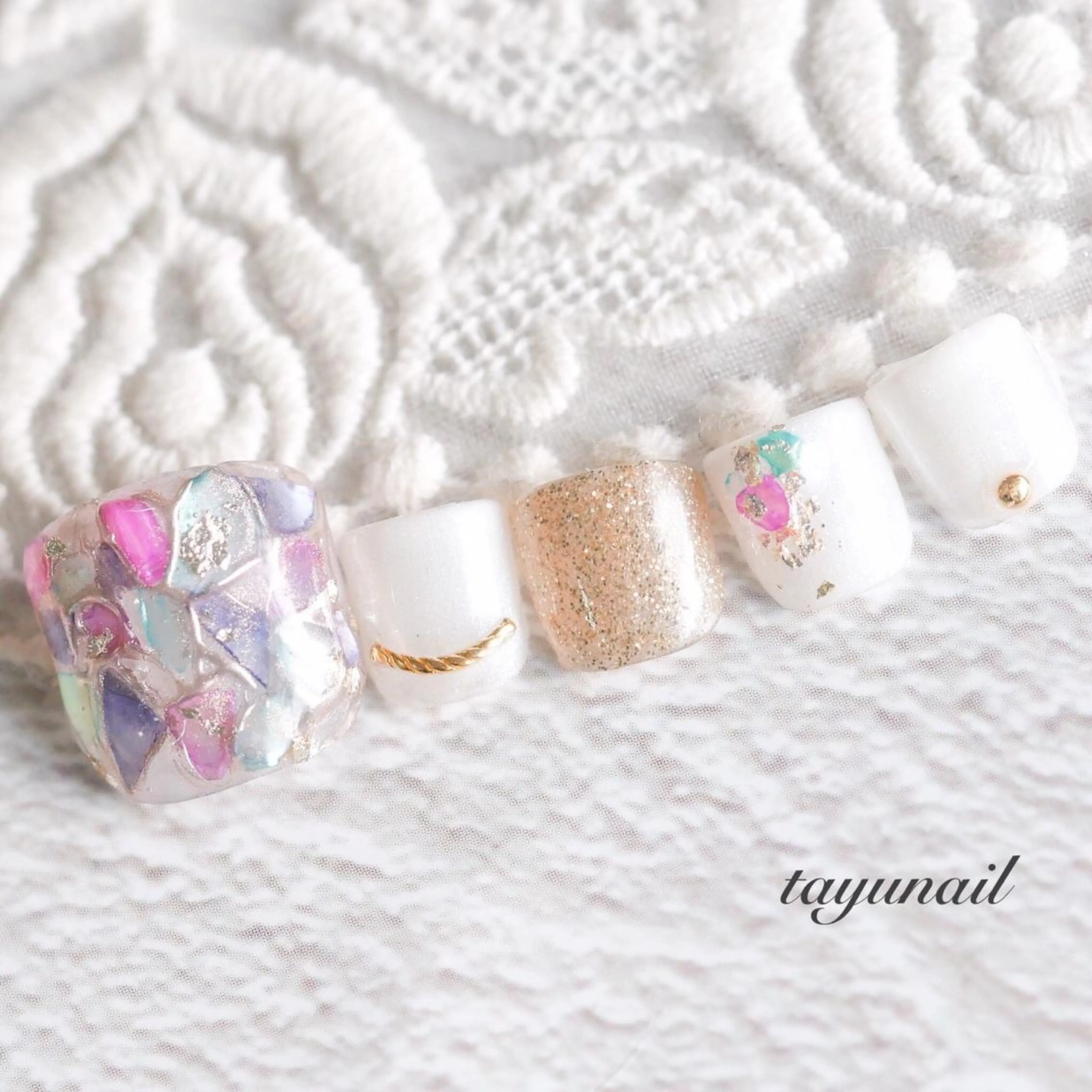 ネイル アートネイル フットネイル ジェルネイル ニュアンスネイル ワンカラーネイル フットネイル ネイルサロン 【たゆnail】のネイルデザイン