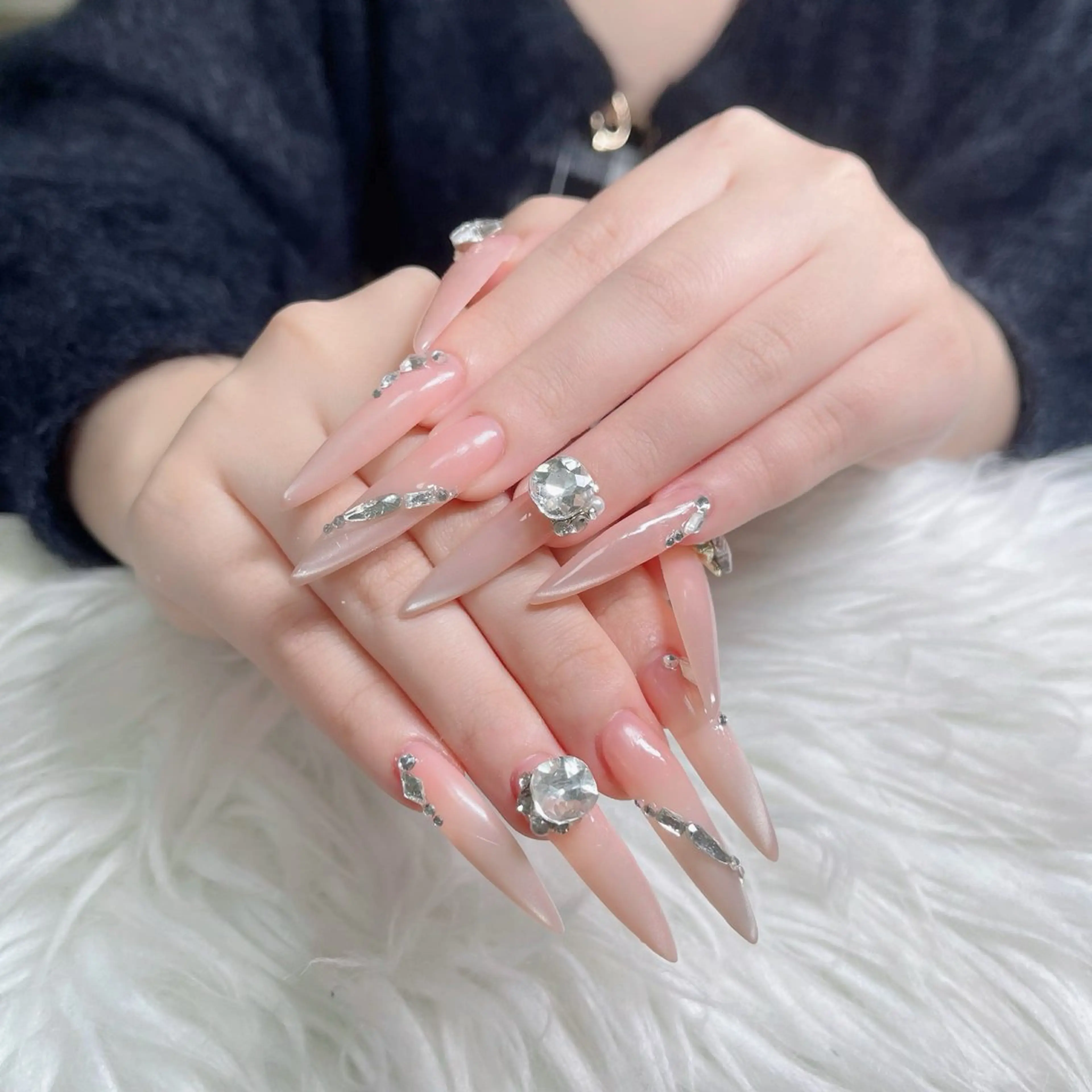 ネイル フットネイル フレンチネイル グラデーション 韓国ネイル ロングネイル ハンドネイル Hani Nail Salonのネイルデザイン