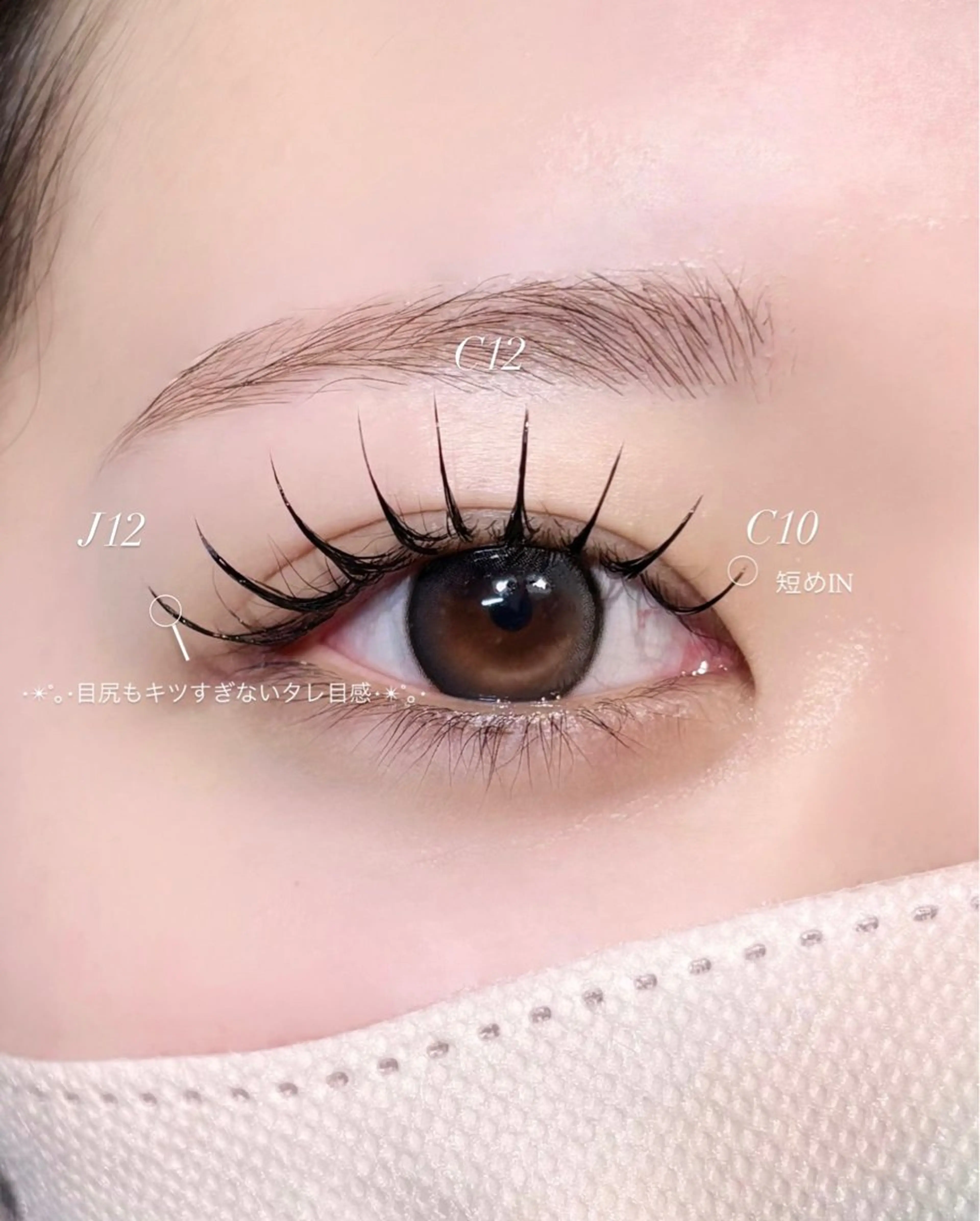 flat lash【100本】〈束感コーティング仕上げ〉の写真