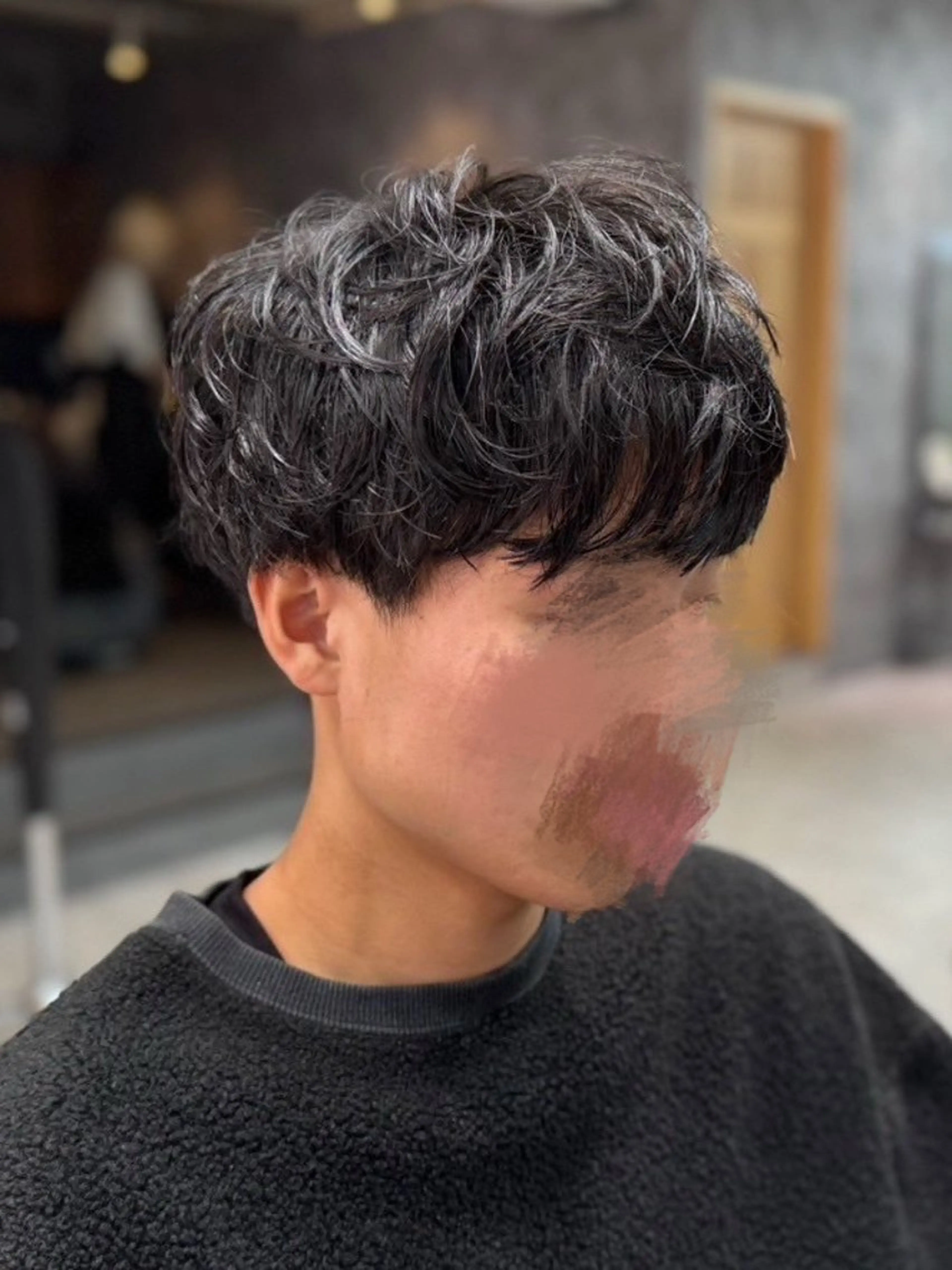 パーマ メンズ フェザーパーマ🦋 毛流れ🖤ayaneのヘアスタイル