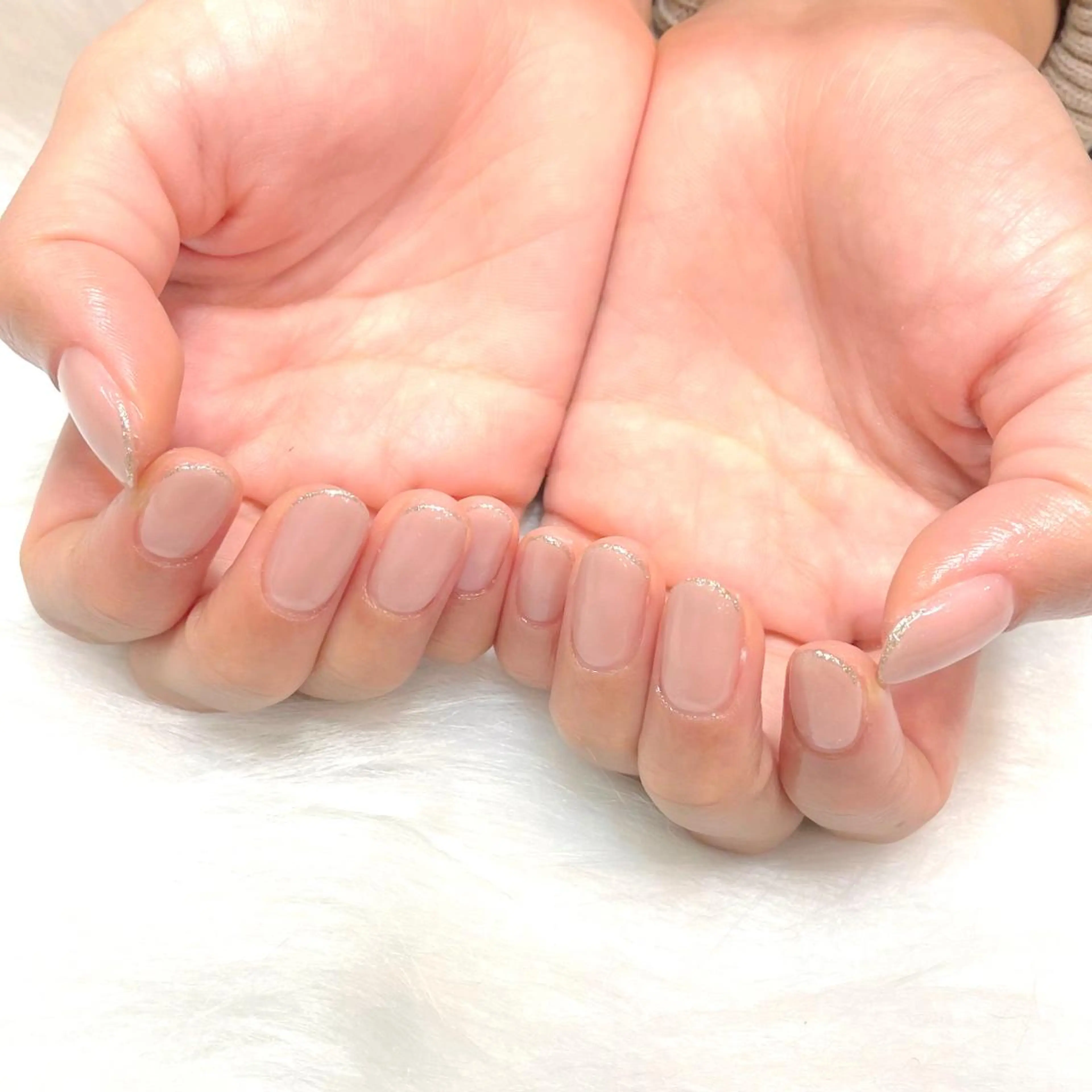 ネイル フレンチネイル グラデーション ラメ(グリッター) MADDYNAILS ✴︎柏痛ネイルのネイルデザイン