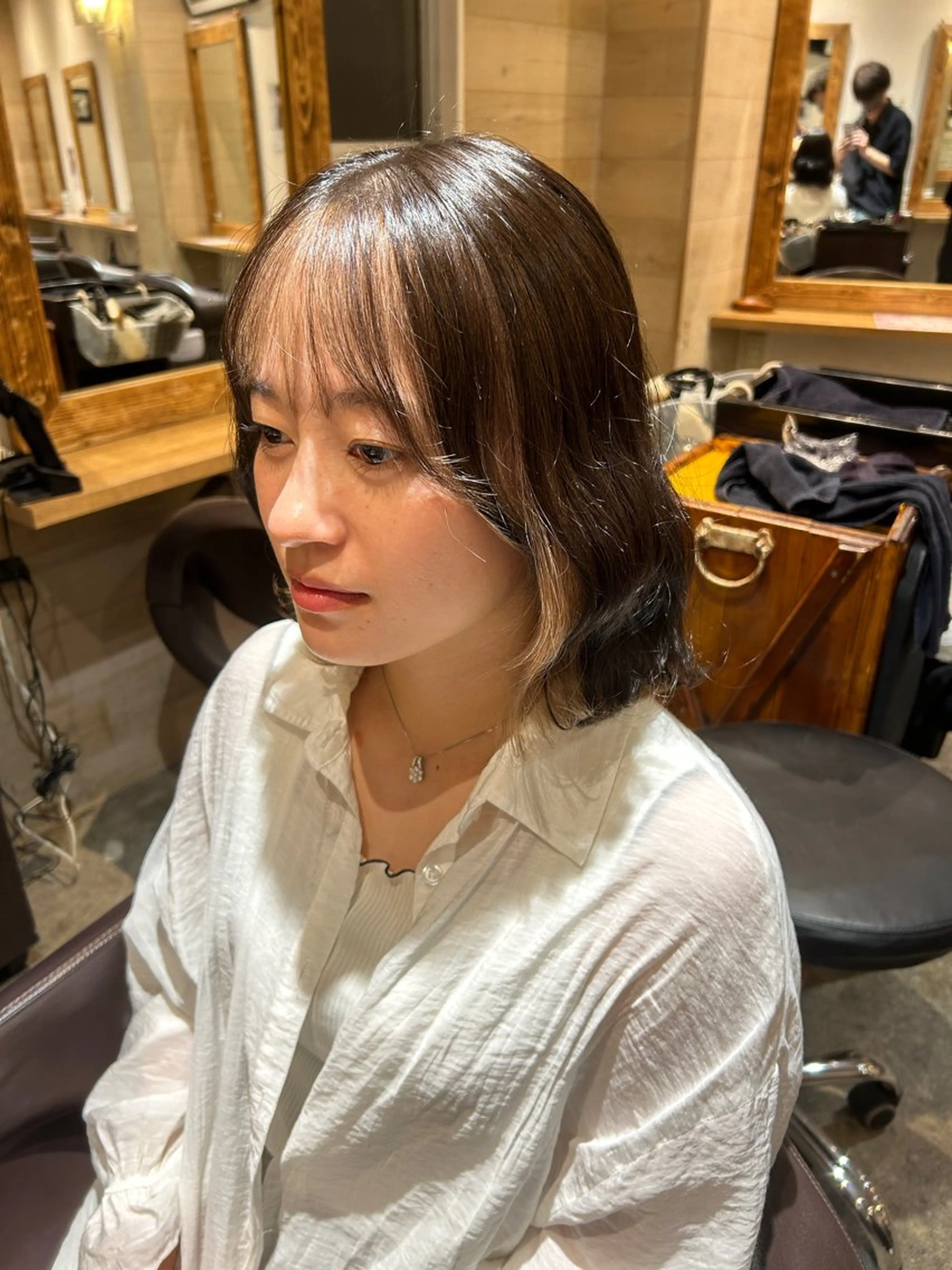 セミロング カラー レイヤーカット/ 縮毛矯正🇰🇷早坂のヘアスタイル