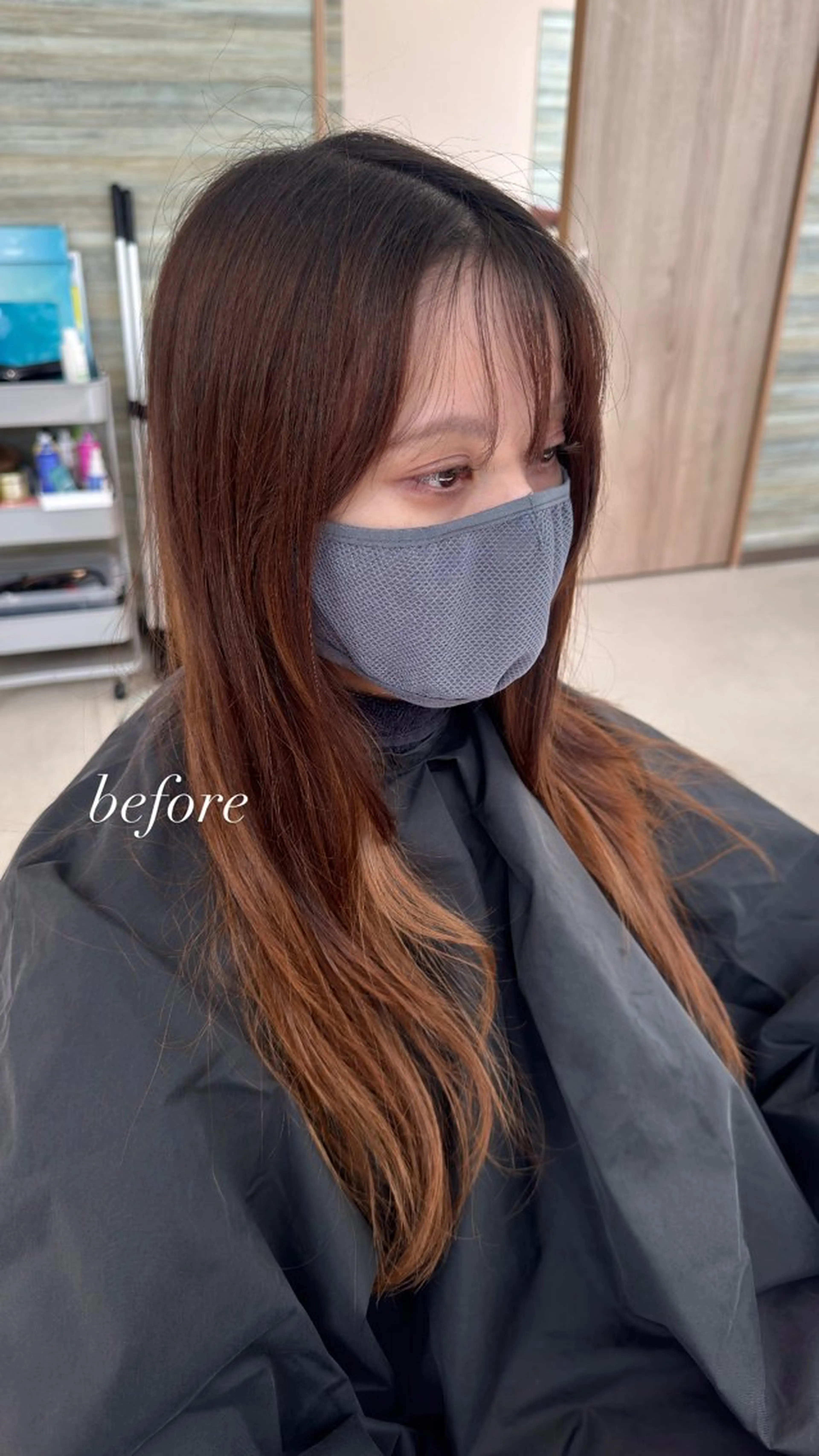 ロング カラー ヘアカラー トリートメント 韓国ヘア/レイヤー/ ツヤカラー/ Aiのヘアスタイル