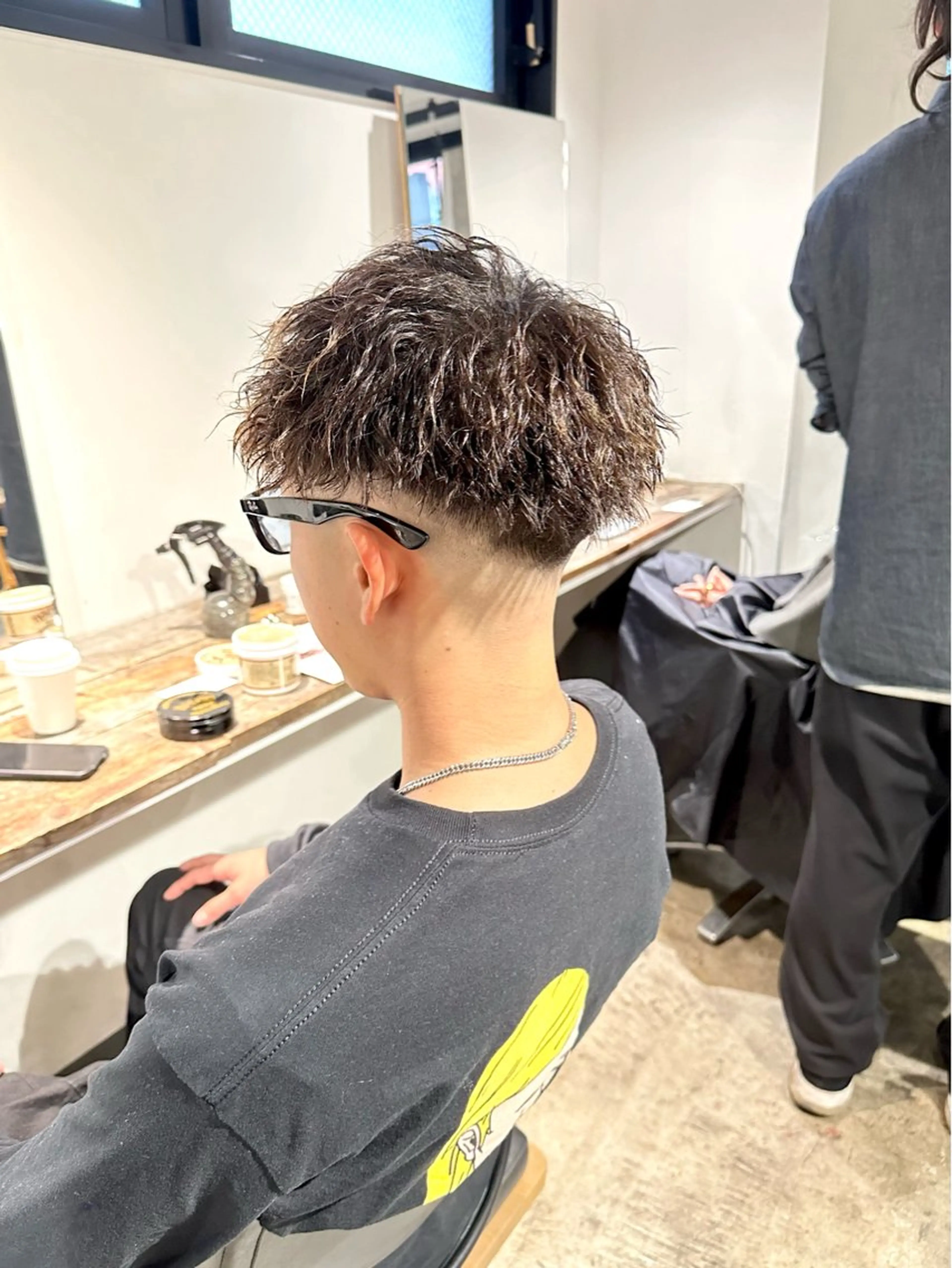 メンズ フェードカット マッシュ メンズパーマ スキンフェード メンズツイストパーマ カット ヘアカラー パーマ トリートメント 骨格補正施術/メンズ 専門美容師/YUYAのヘアスタイル