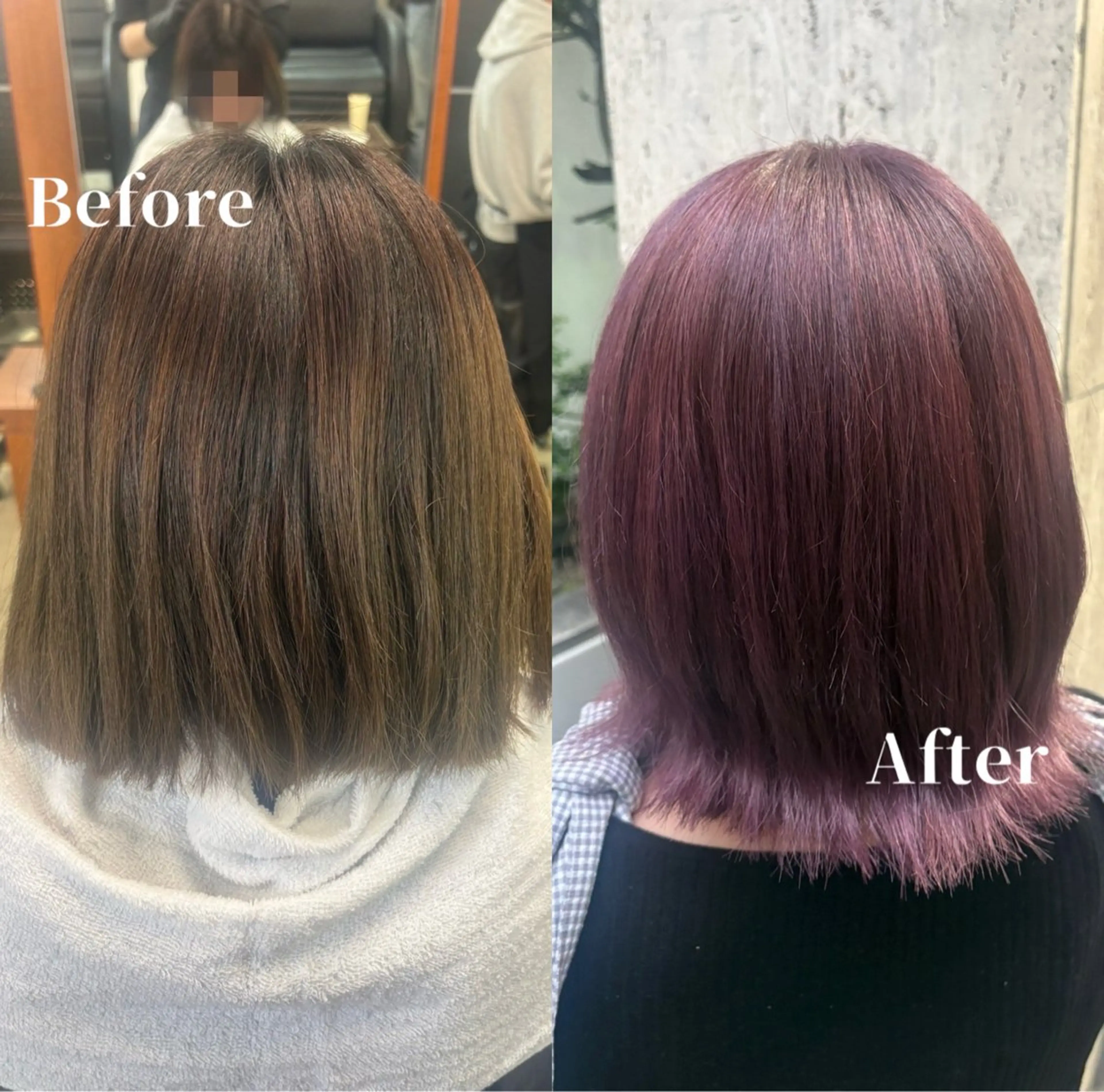 カラー ブリーチ ラベンダーカラー ピンクカラー ピンクラベンダー feel.a / KOKONAのマツエク・マツパデザイン