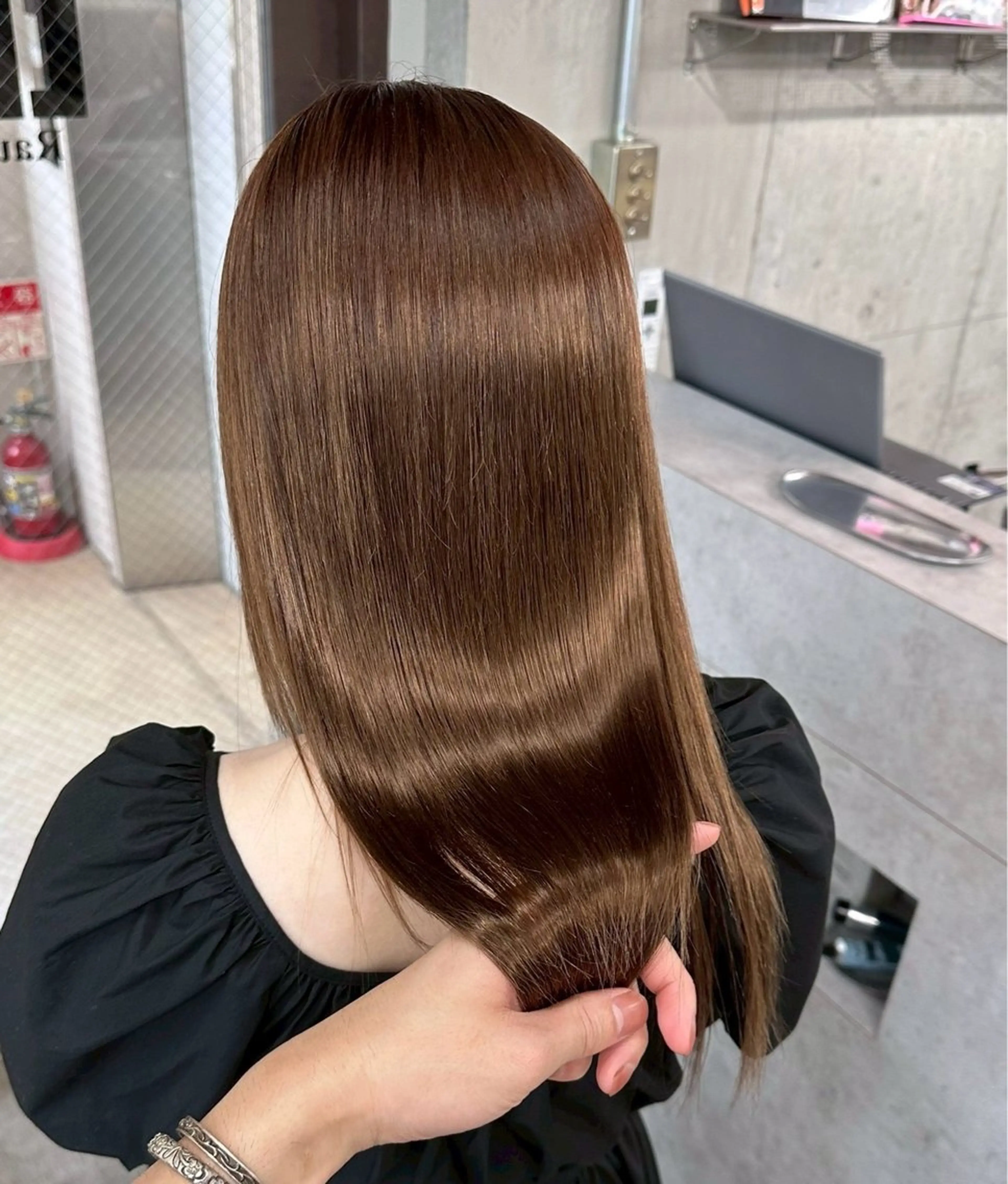 ロング ヘアカラー トリートメント フジマ ハルナのヘアスタイル