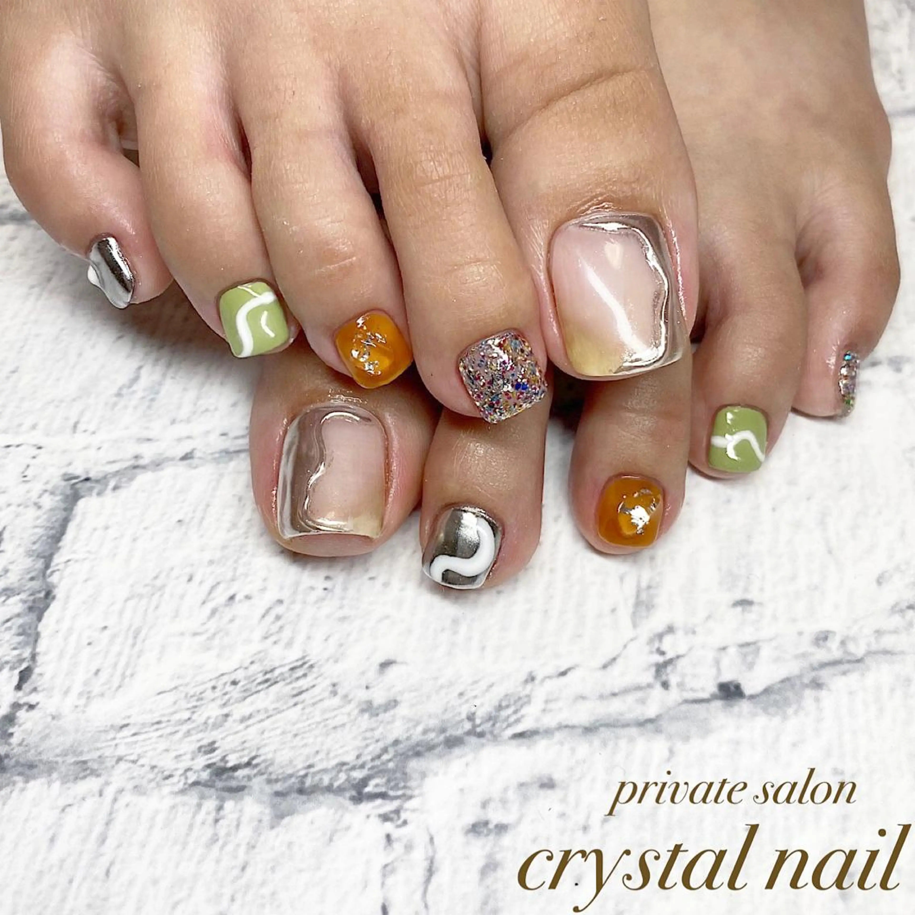 ネイル フットネイル Crystal Nailのネイルデザイン