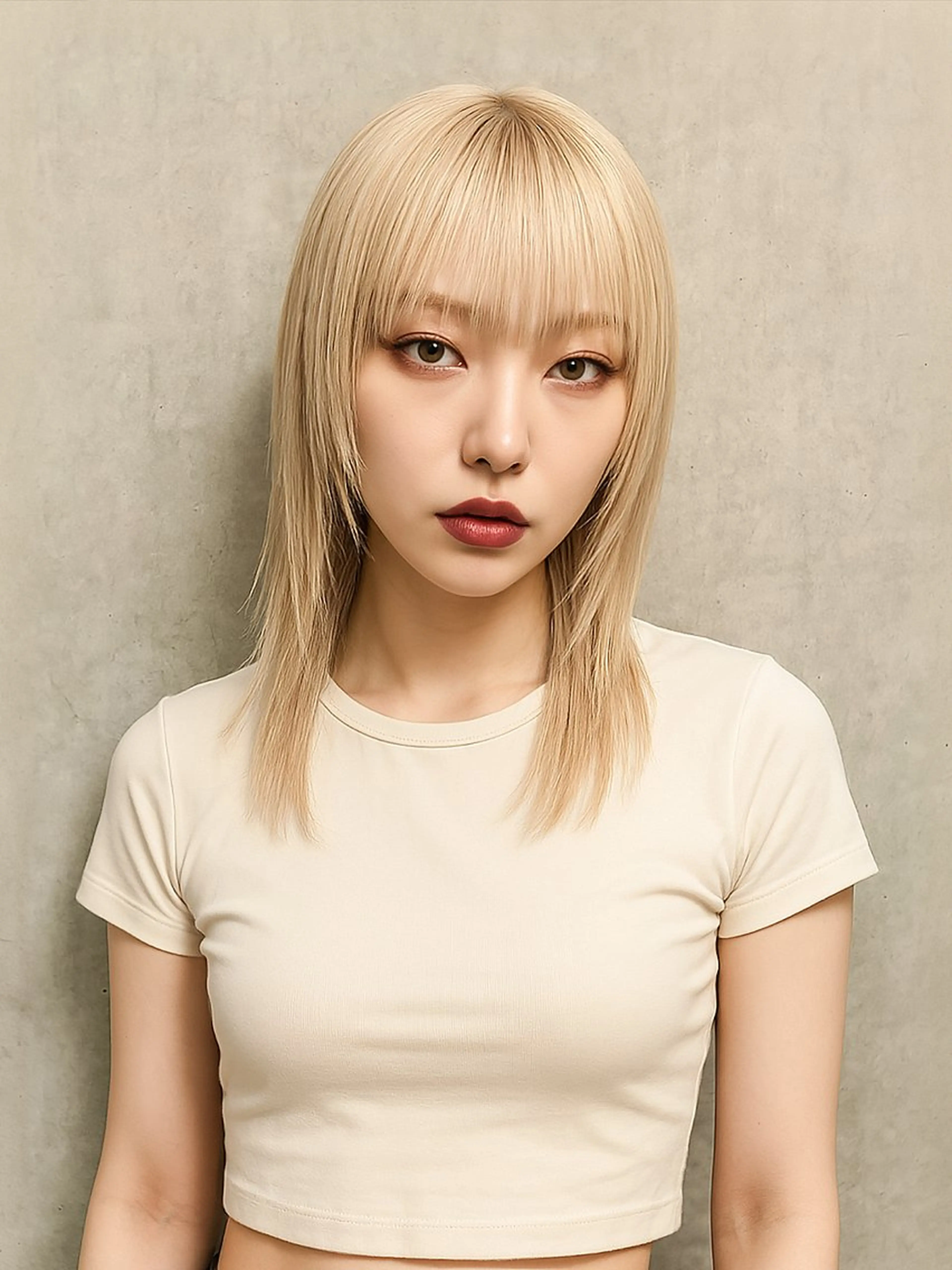 セミロング カラー 🌈派手髪ハイトーン 🌈鈴木亮太🌈のヘアスタイル