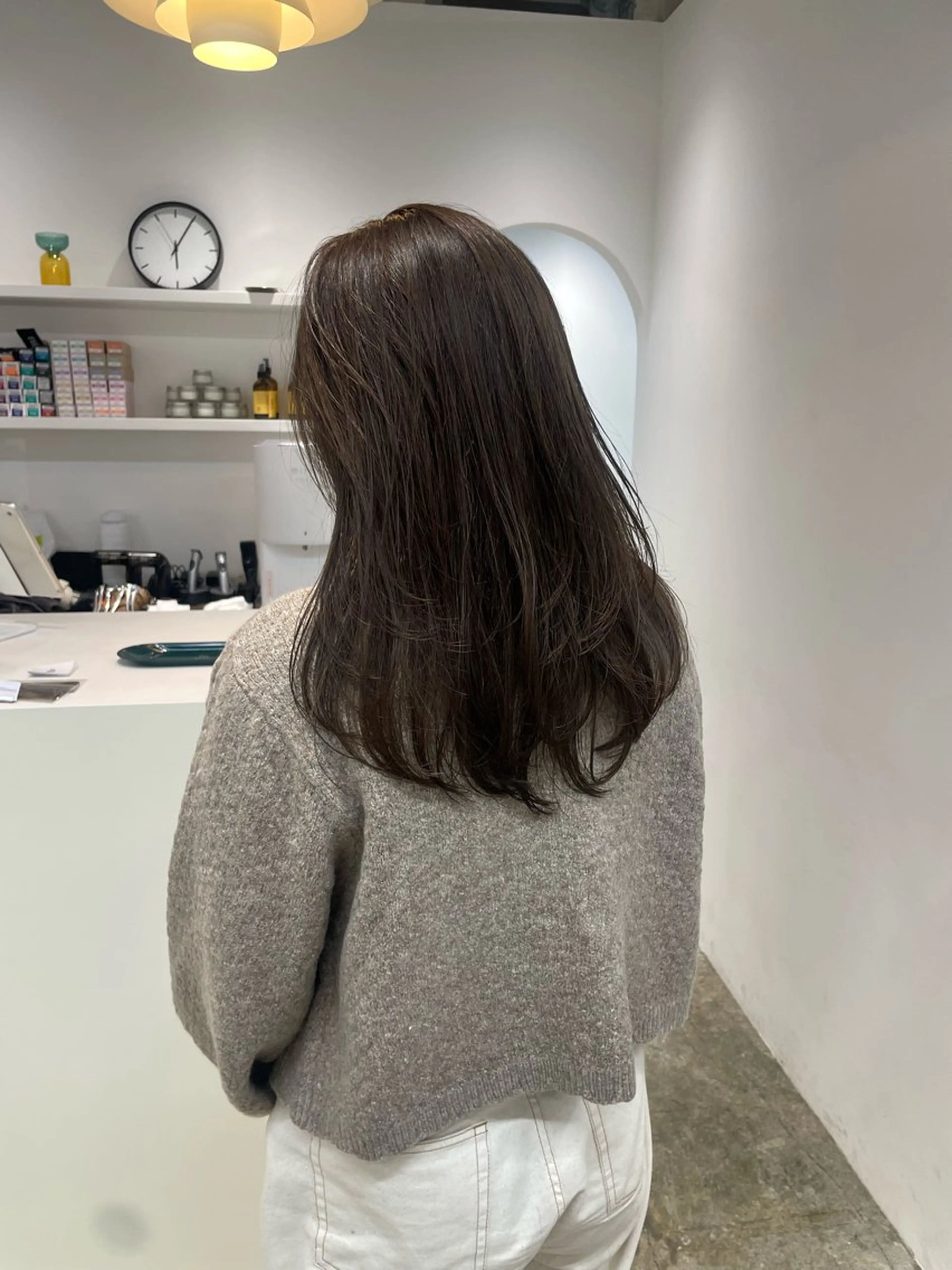 ミディアム カラー アッシュ アッシュブラウン ブラウンカラー カット ヘアカラー トリートメント 𝘚𝘶𝘻𝘶 𓂃𓈒𓏸のヘアスタイル