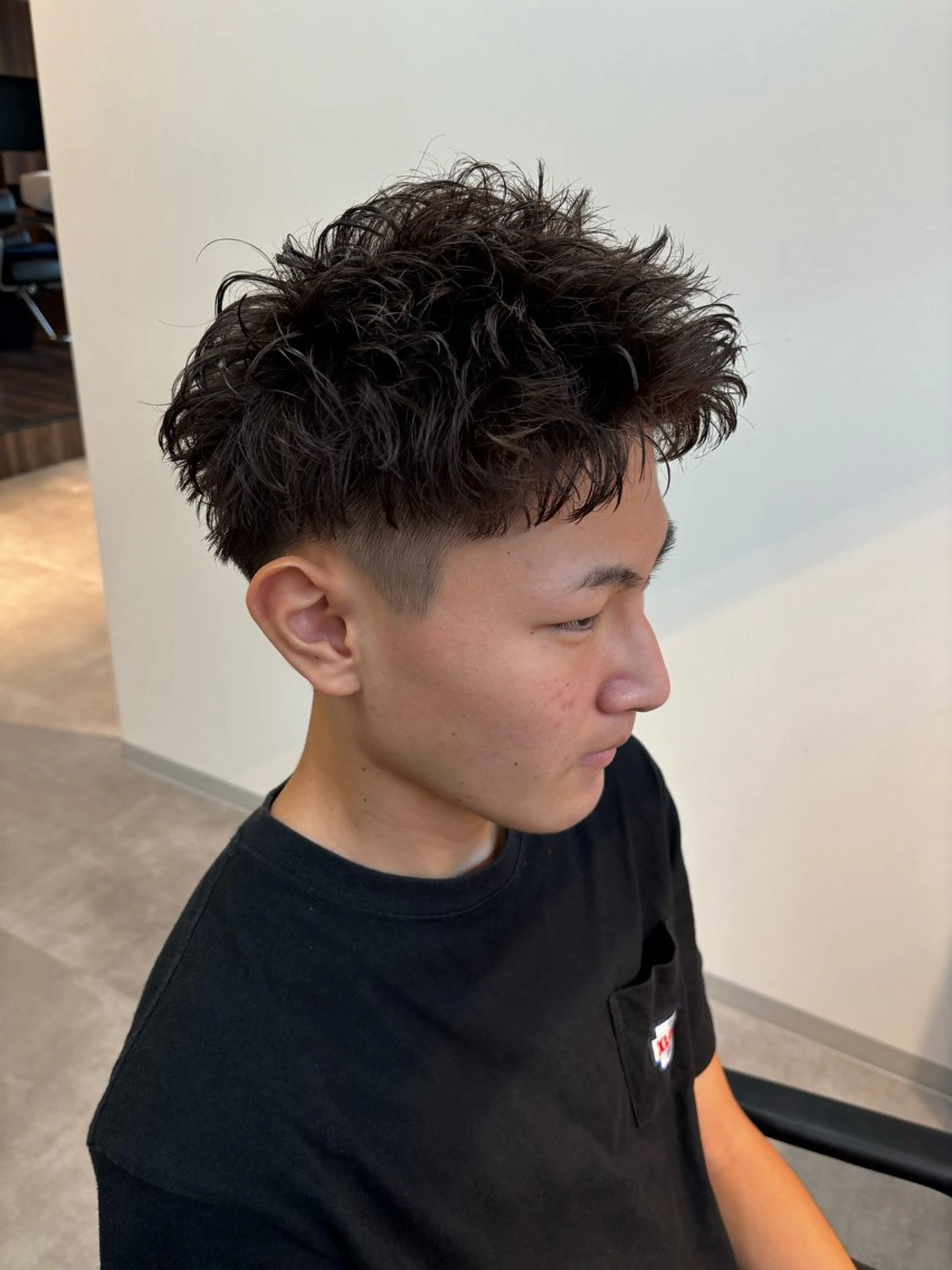 パーマ メンズ スパイキーショート カット パーマ 保立/フェザーパーマ /メンズカット千葉のヘアスタイル