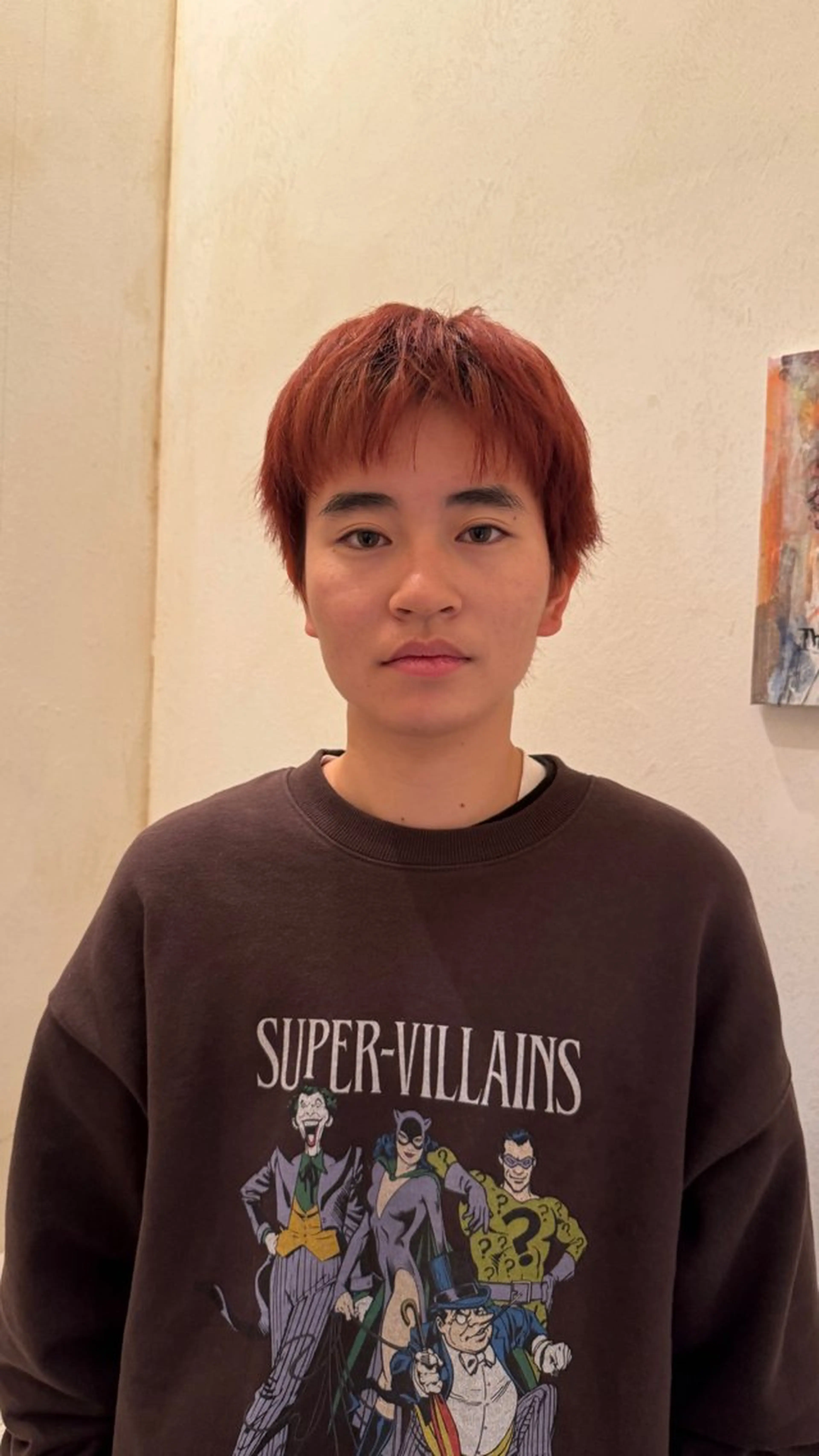 ショート カラー オレンジ なかやま れいかのヘアスタイル