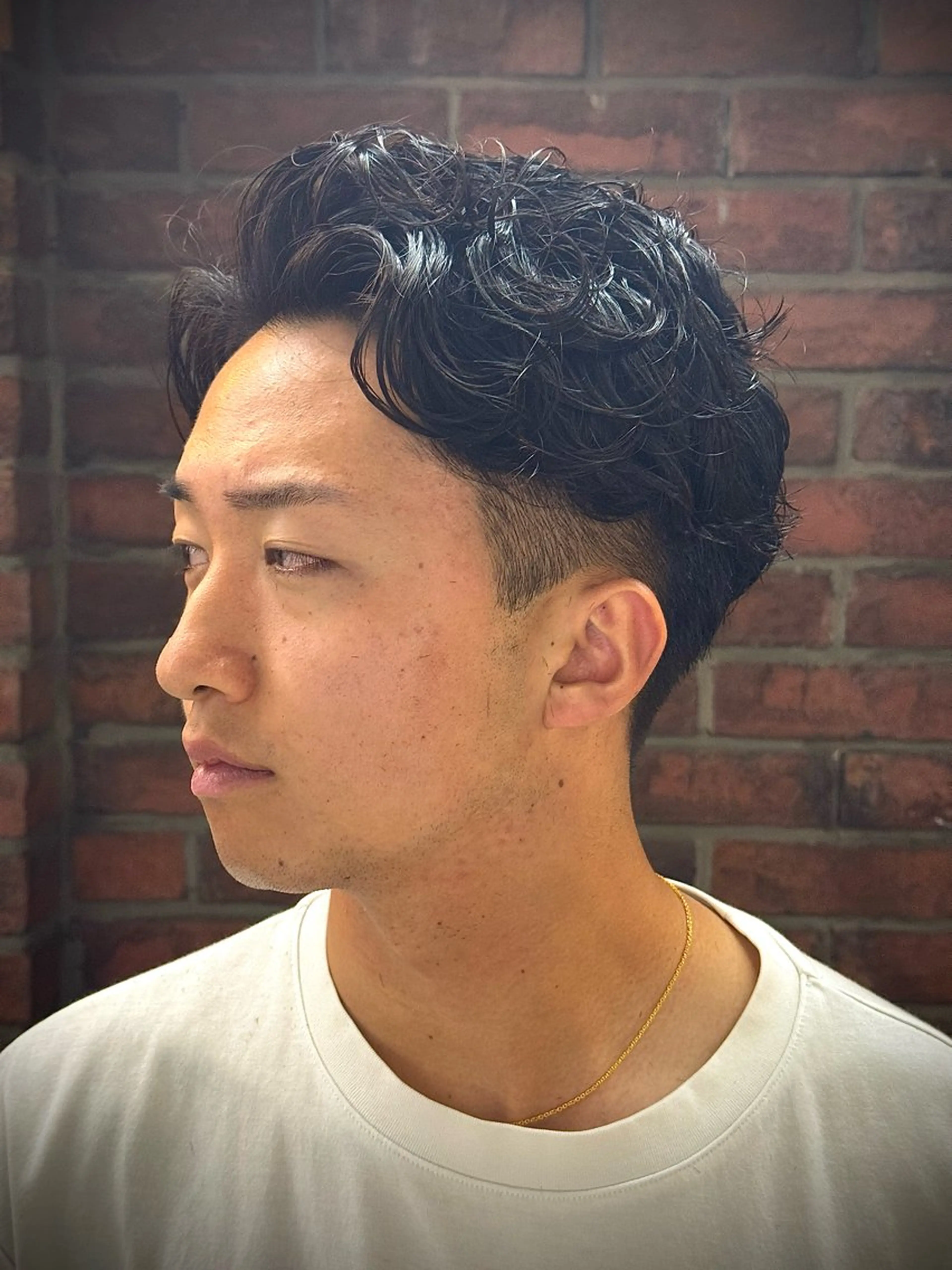 ミディアム パーマ 吉田 一希のヘアスタイル