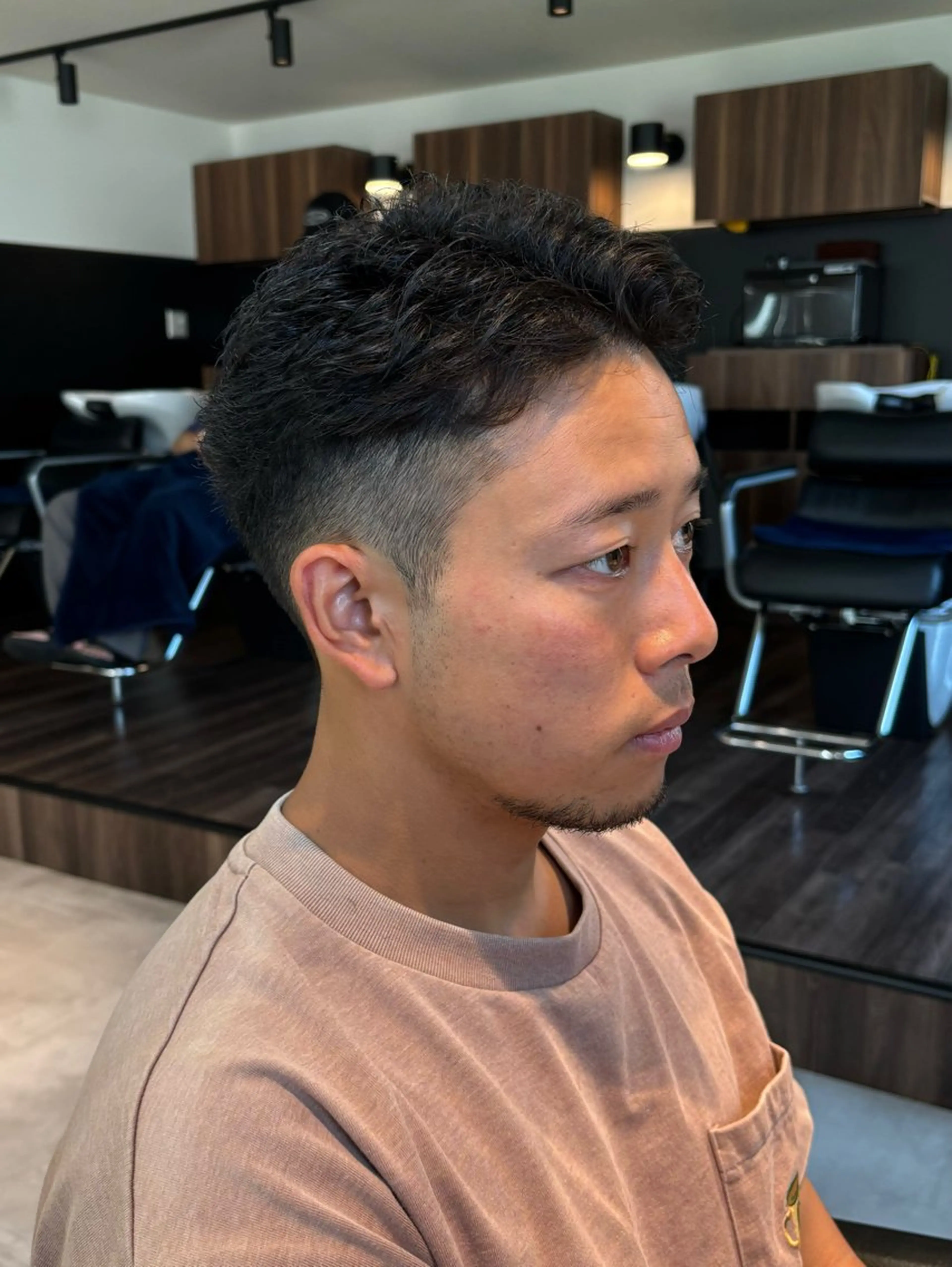 メンズ フェードカット メンズベリーショート 保立/フェザーパーマ /メンズカット千葉のヘアスタイル