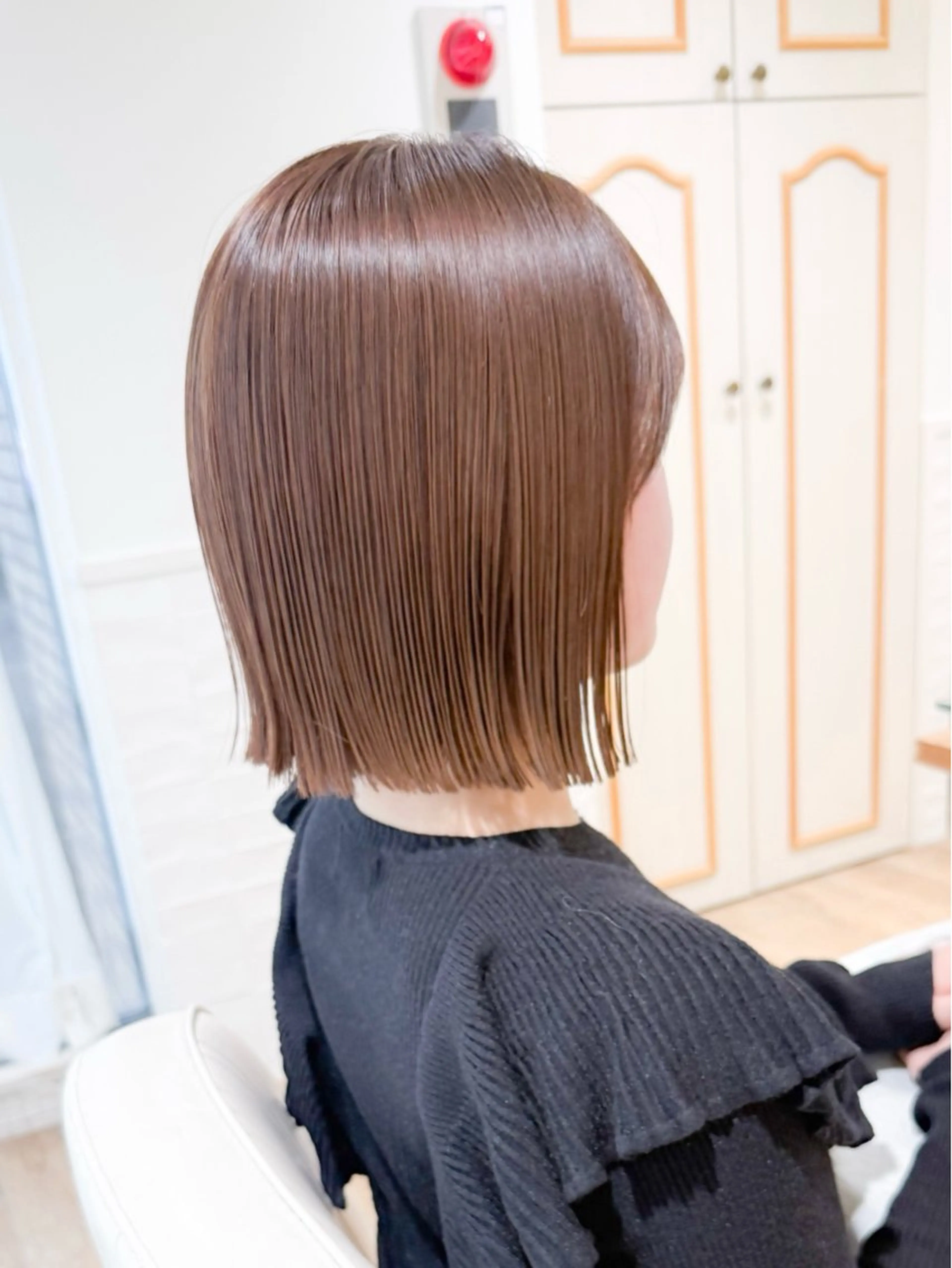 ミディアム カラー 切りっぱなしボブ ボブ カット トリートメント ヘッドスパ ✨カラー支持No.1 🧸ワキ カナコ🧸のヘアスタイル