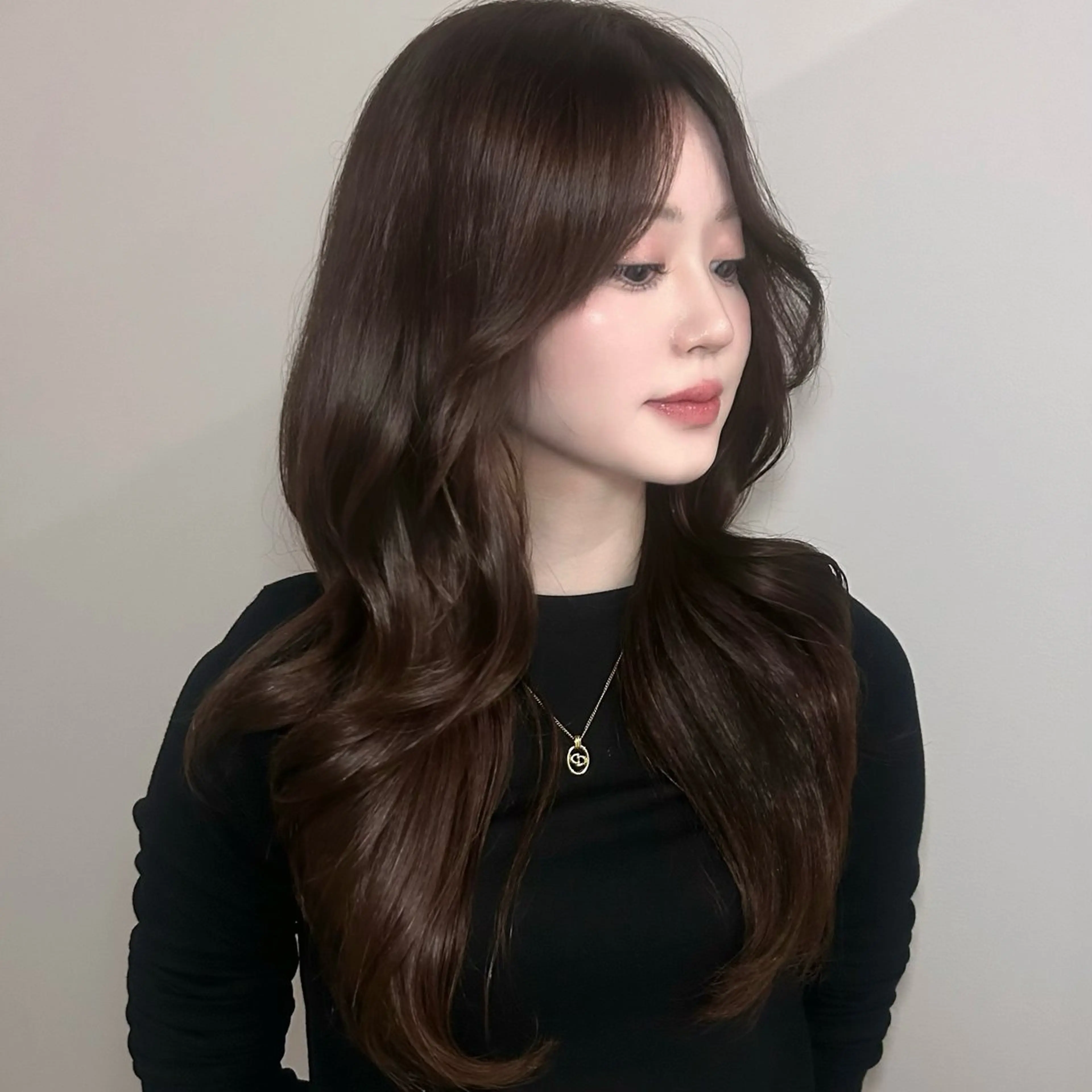 ロング カラー ヘアカラー トリートメント yuuka 🖤韓国ヘア🖤のヘアスタイル
