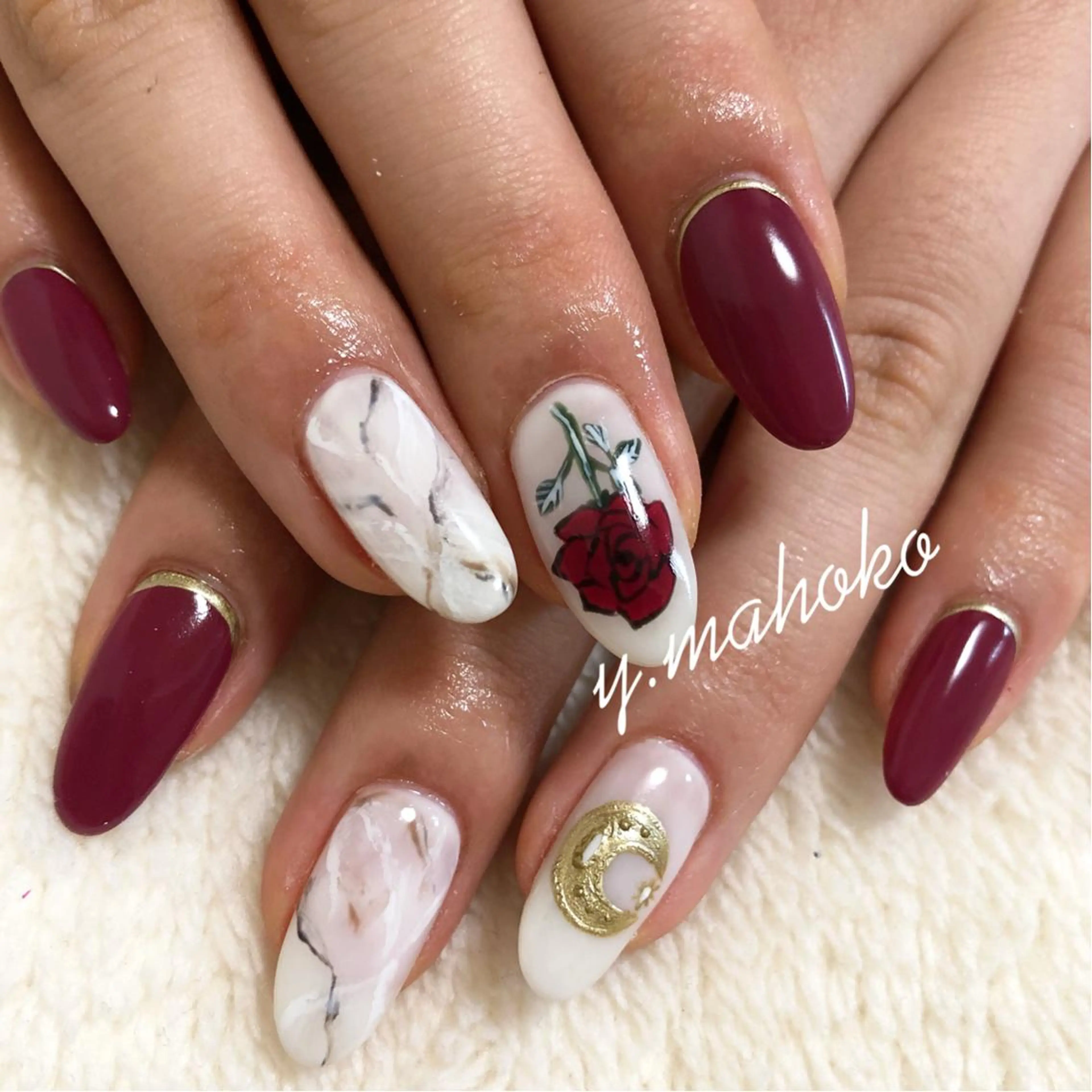 ネイル ハンドネイル パラジェル有/ 長さだし/mahoのネイルデザイン
