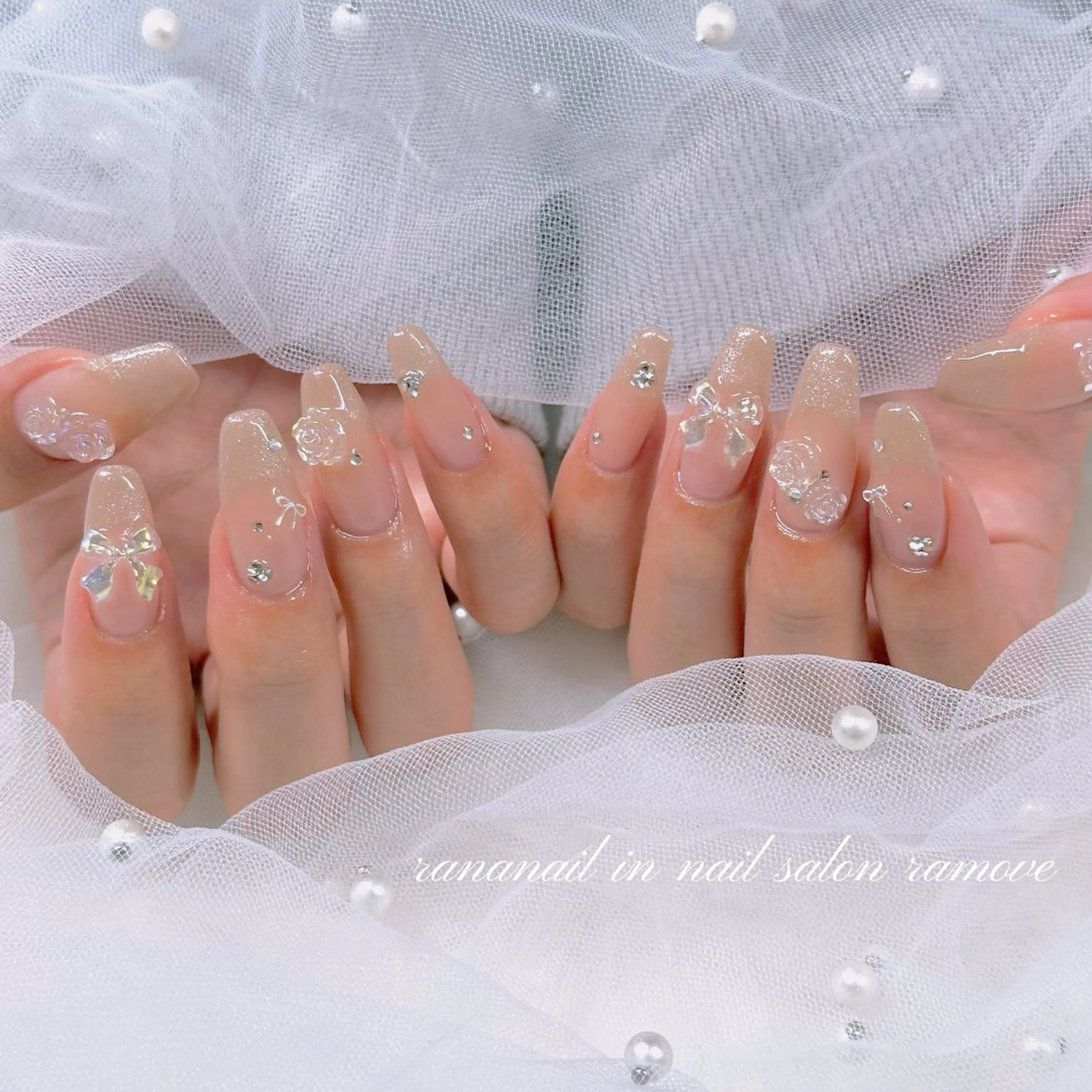 ハンド💅✨️ジェルチップ長さ出し10本+デザイン(持ち込み画像OK◎)【オフ無】《パラジェル変更可能》の写真