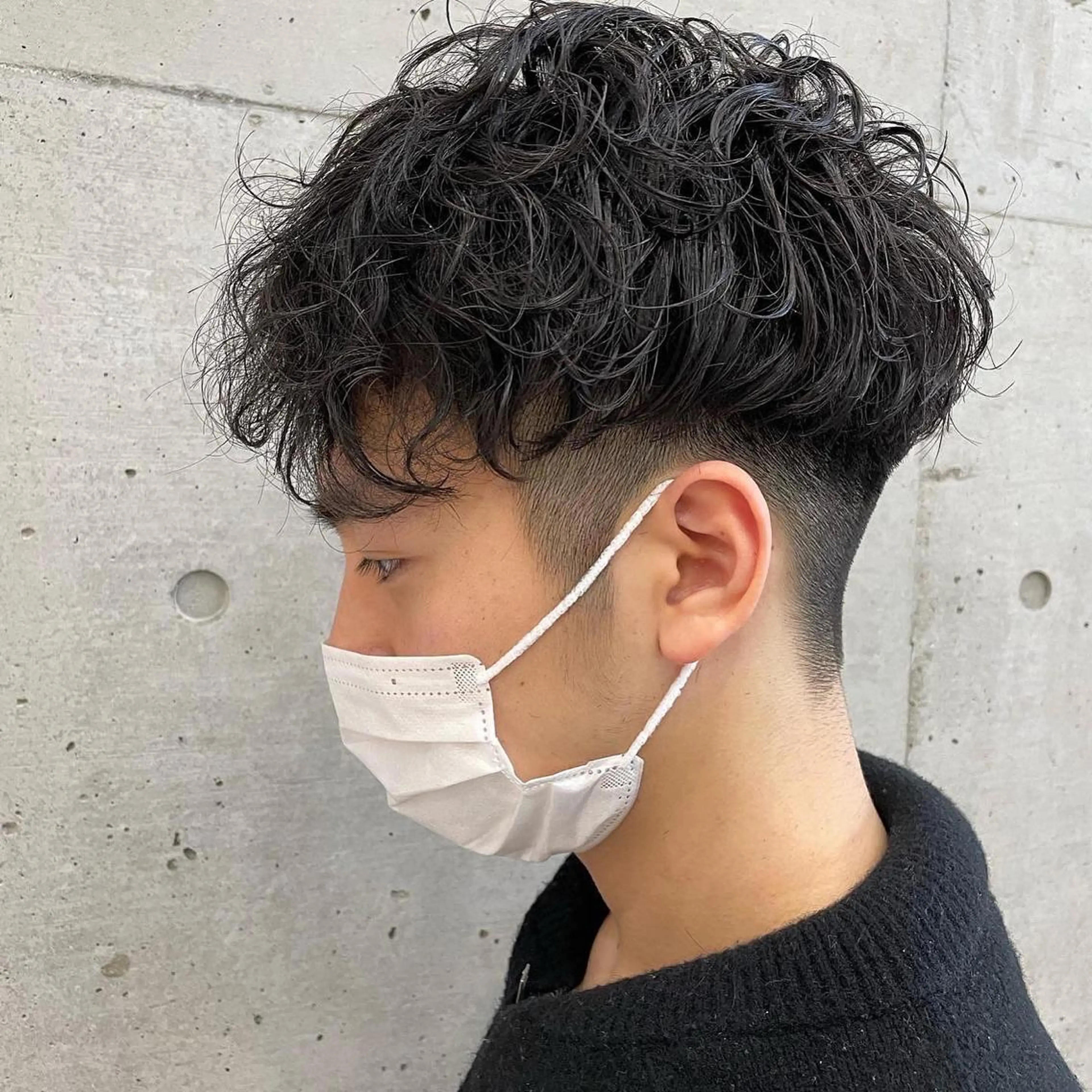 ショート パーマ メンズ カット パーマ トリートメント 大栗 佑也  髪質改善のヘアスタイル