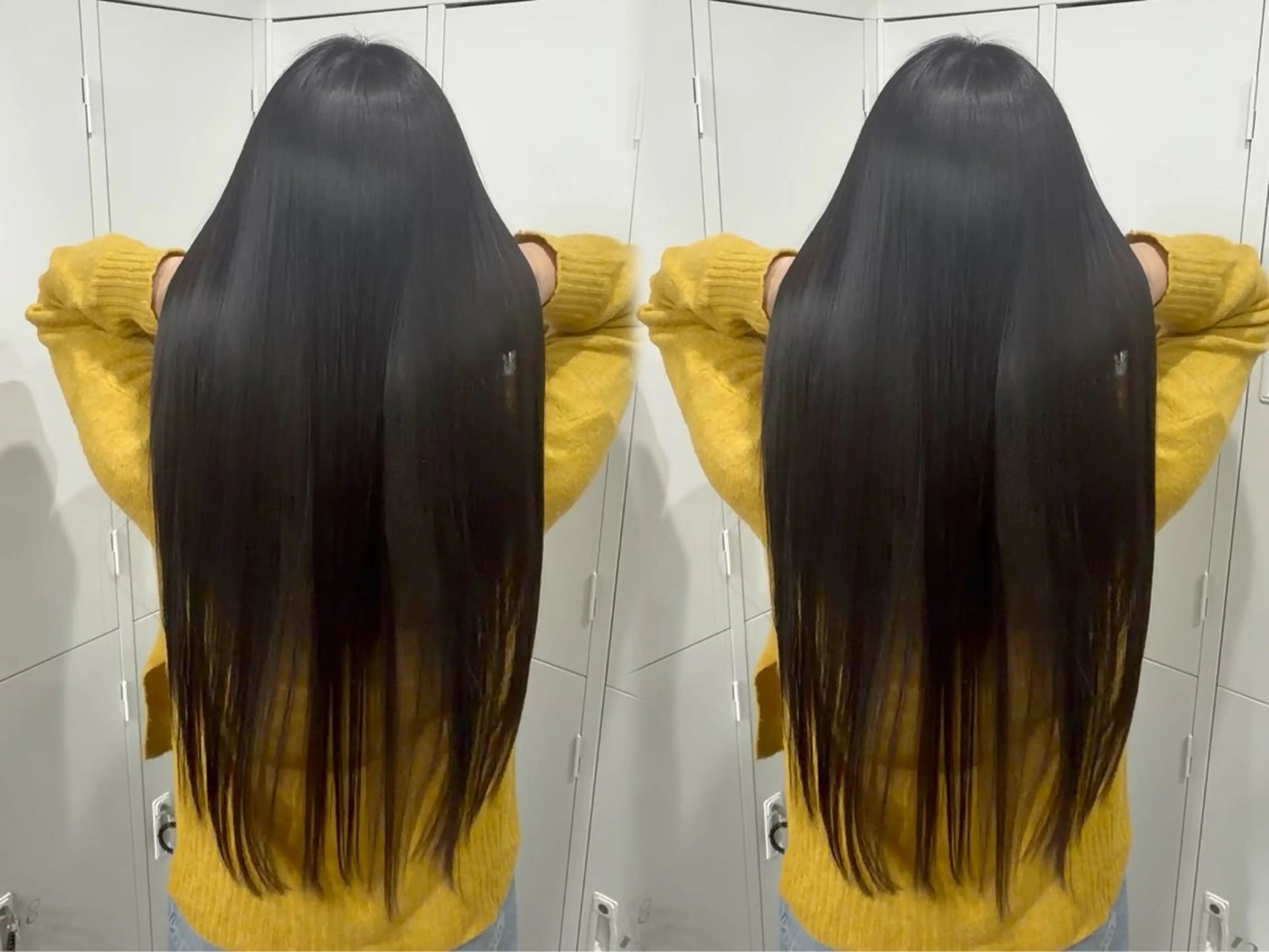 ロング カット 縮毛矯正 トリートメント 🫧とぅるん艶髪🫧 透明感カラー×猿渡のヘアスタイル